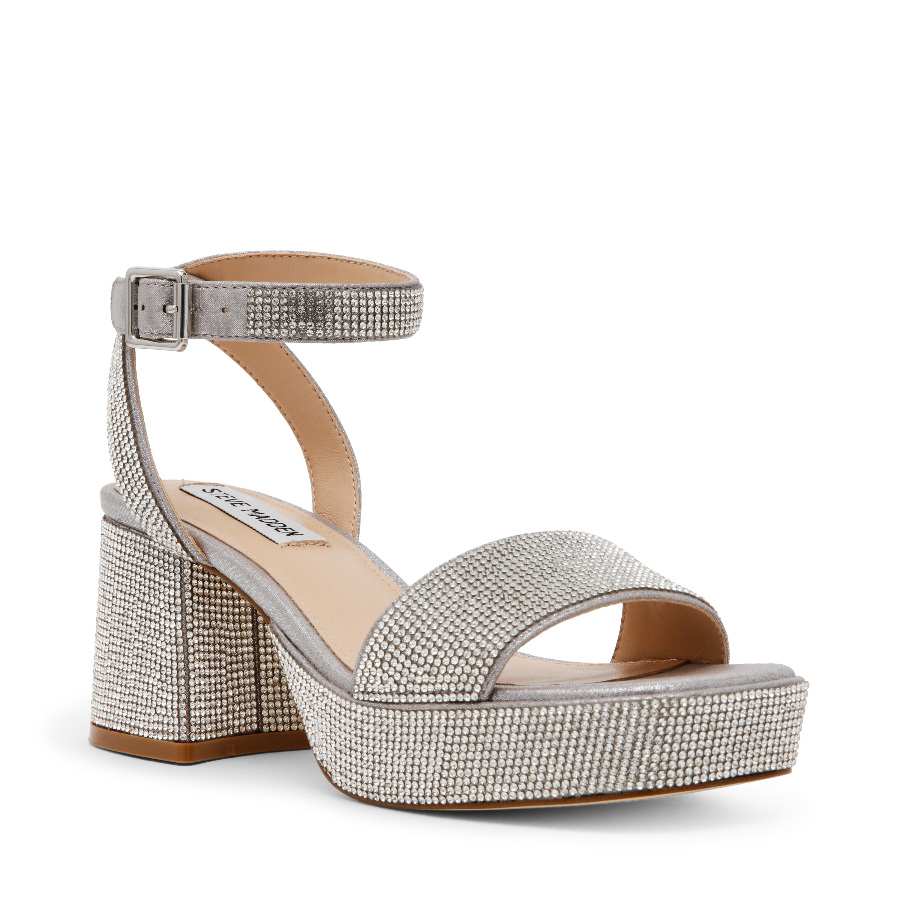 Mercerr-R-In Rhinestone Heel Sandals