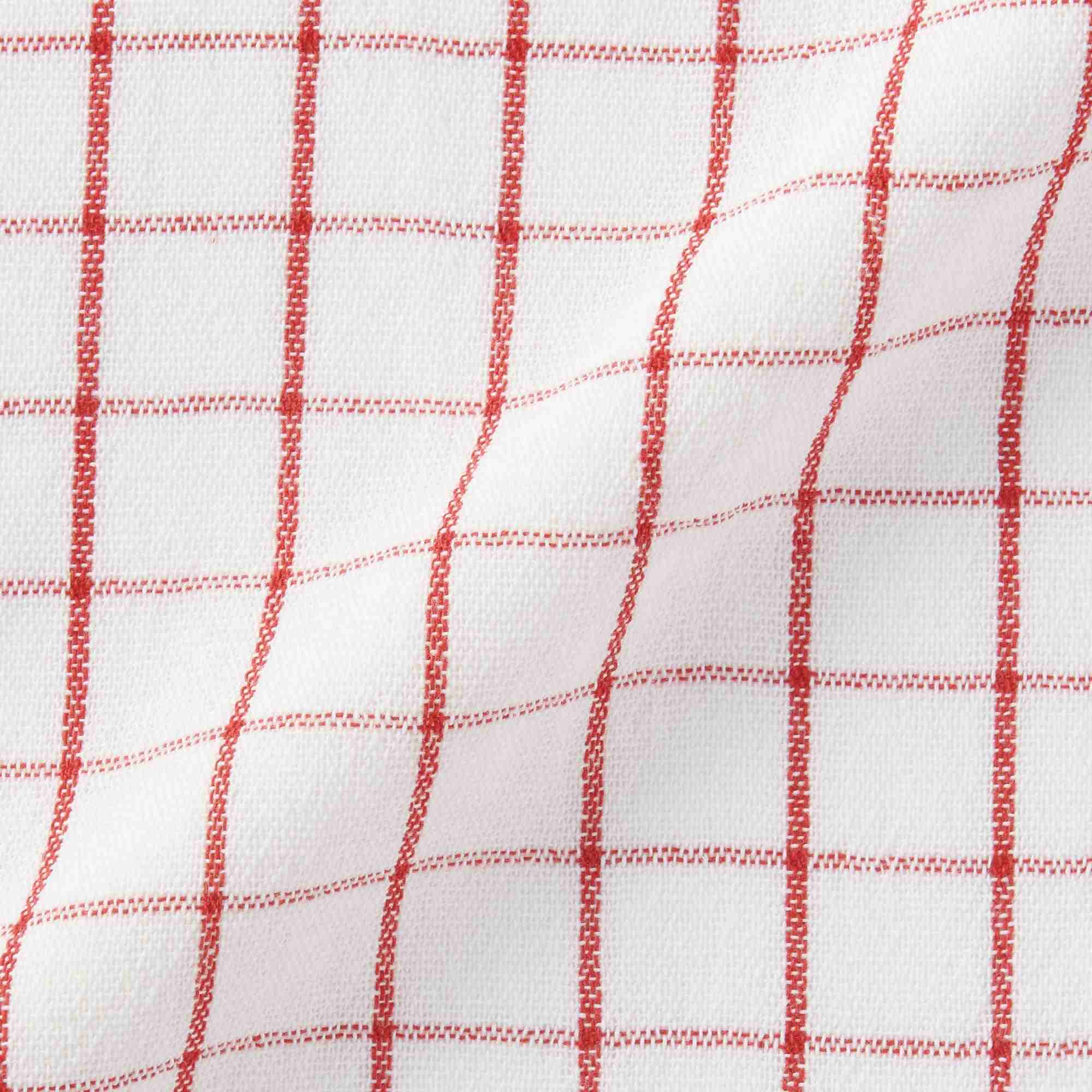 Indian cotton Yarn-dyed kitchen cloth Set of 6 / Red