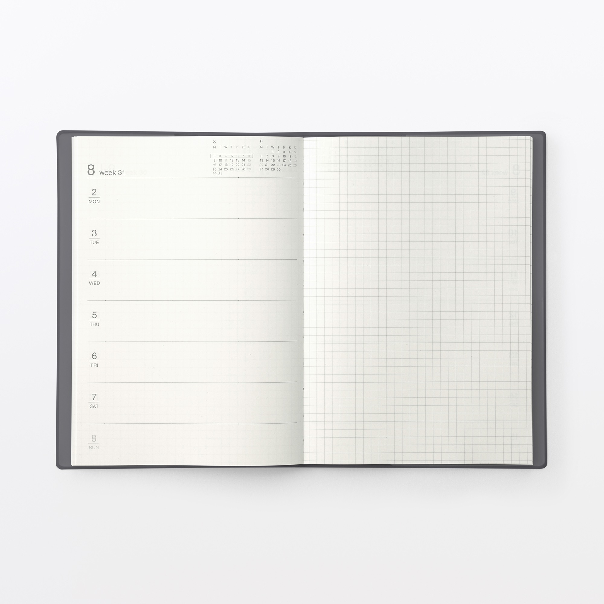 Monday start Monthly/Weekly planner / From Dec. 2026