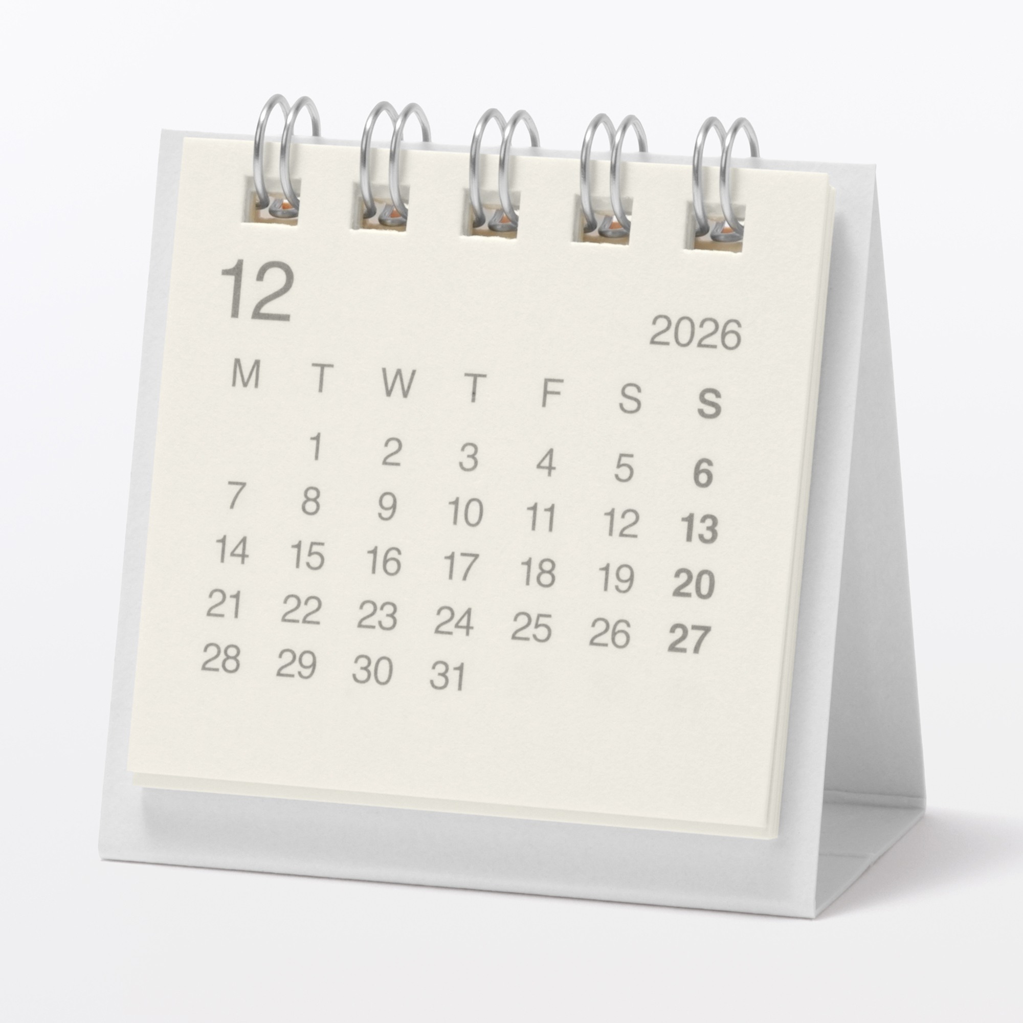 Monday start Mini calendar / Dec. 2026 - Dec. 2027