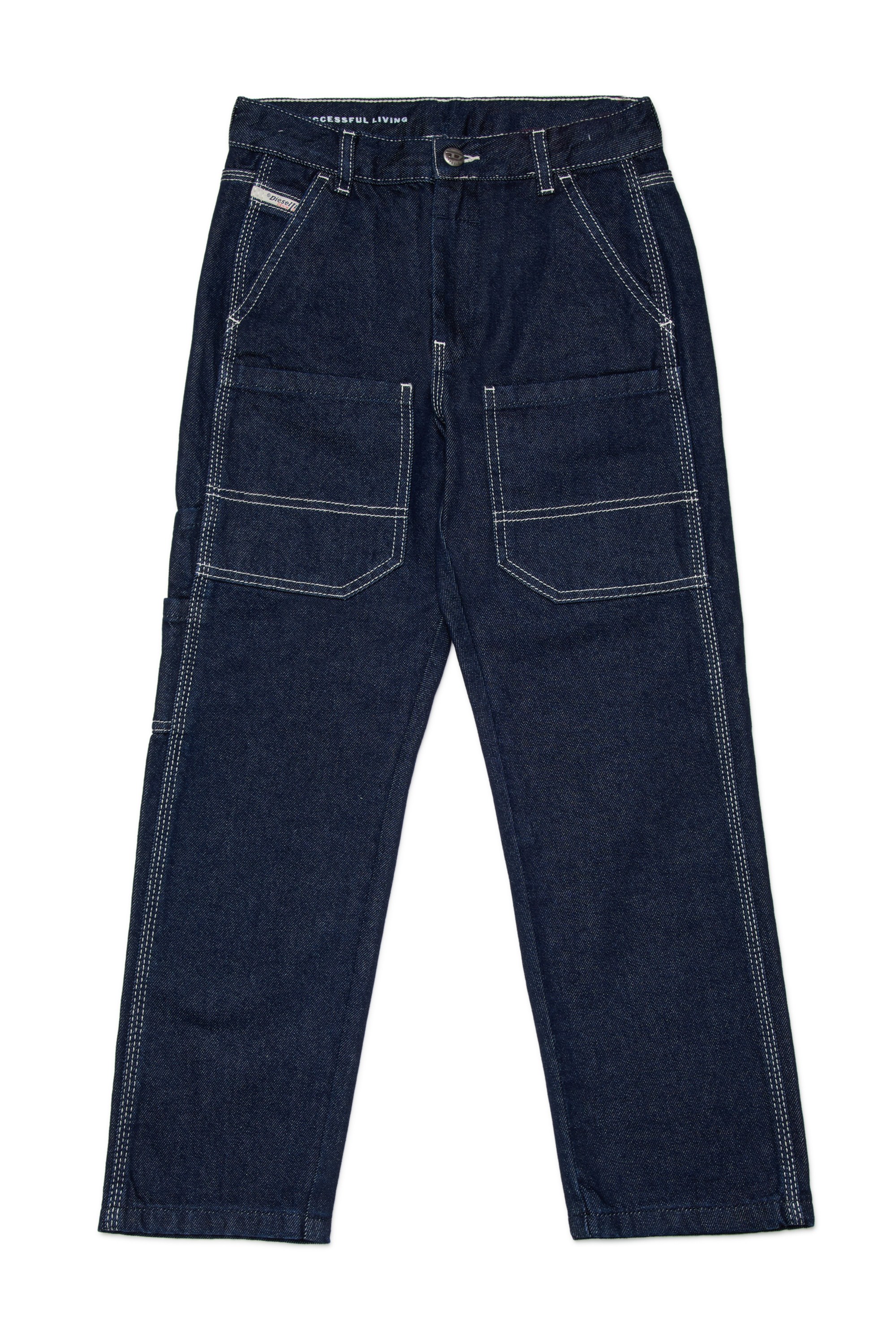 Dark Blue Regular Fit Regular jeans-D-Berr