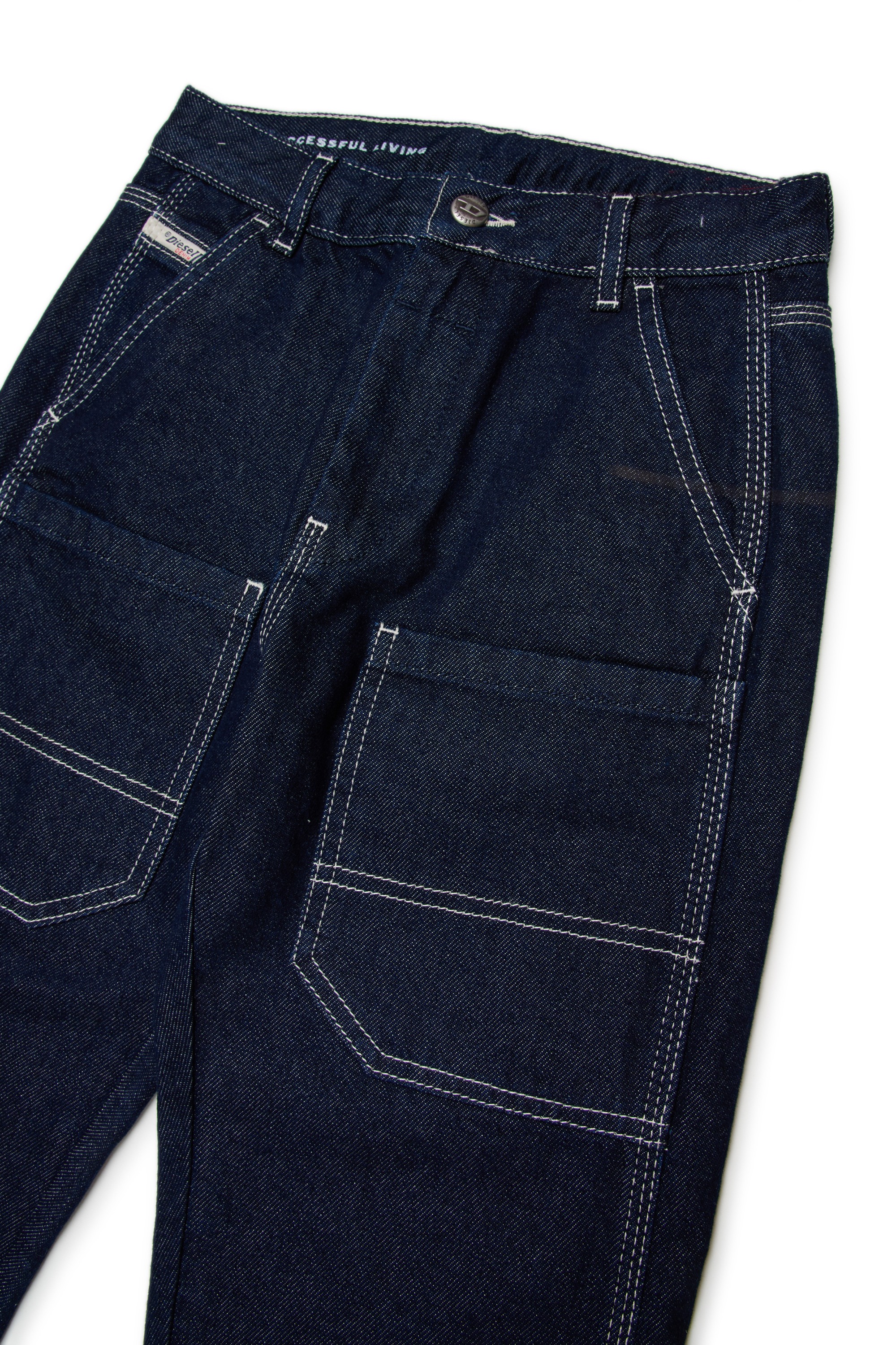 Dark Blue Regular Fit Regular jeans-D-Berr