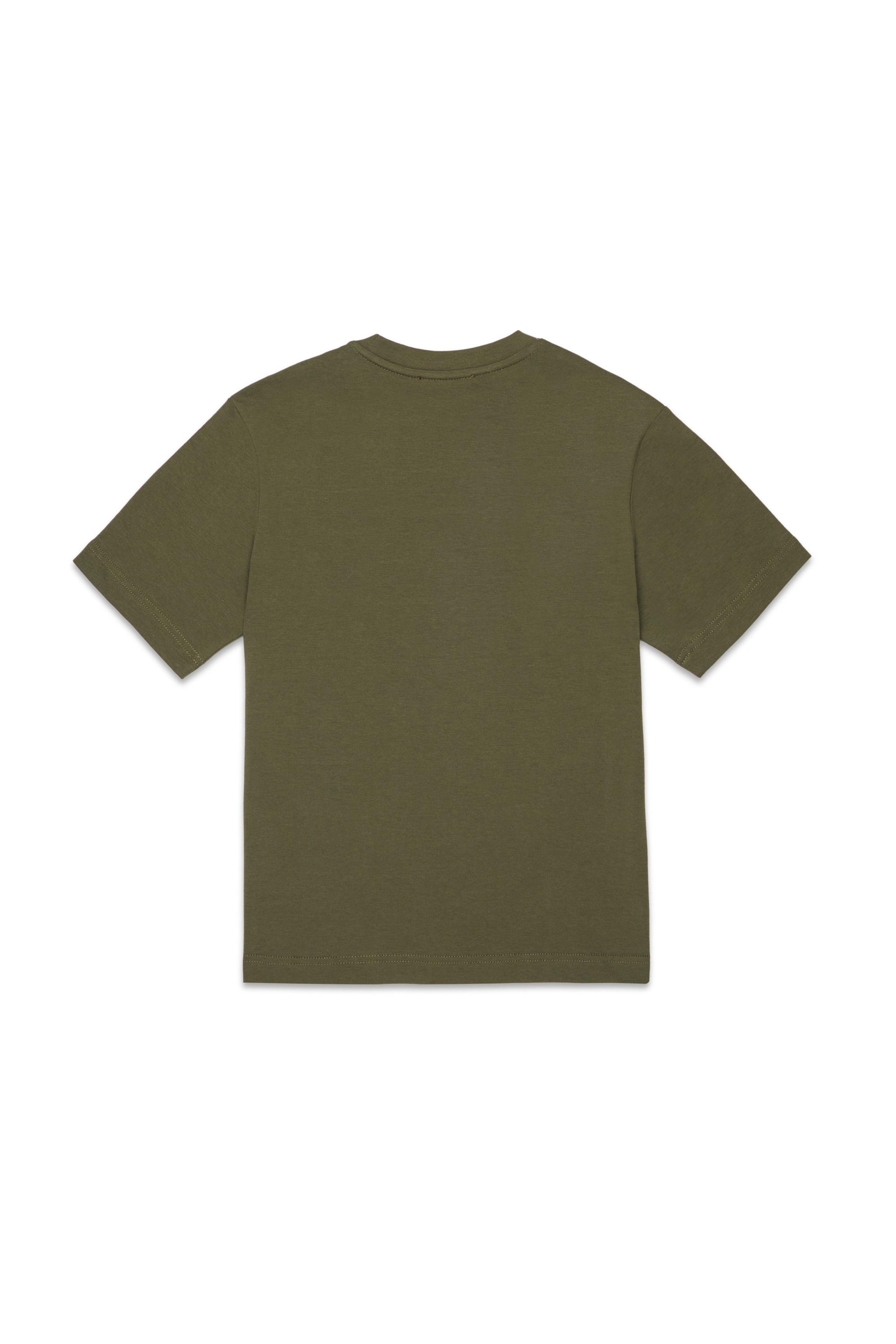 Green Cotton T-shirt with shadow Oval D