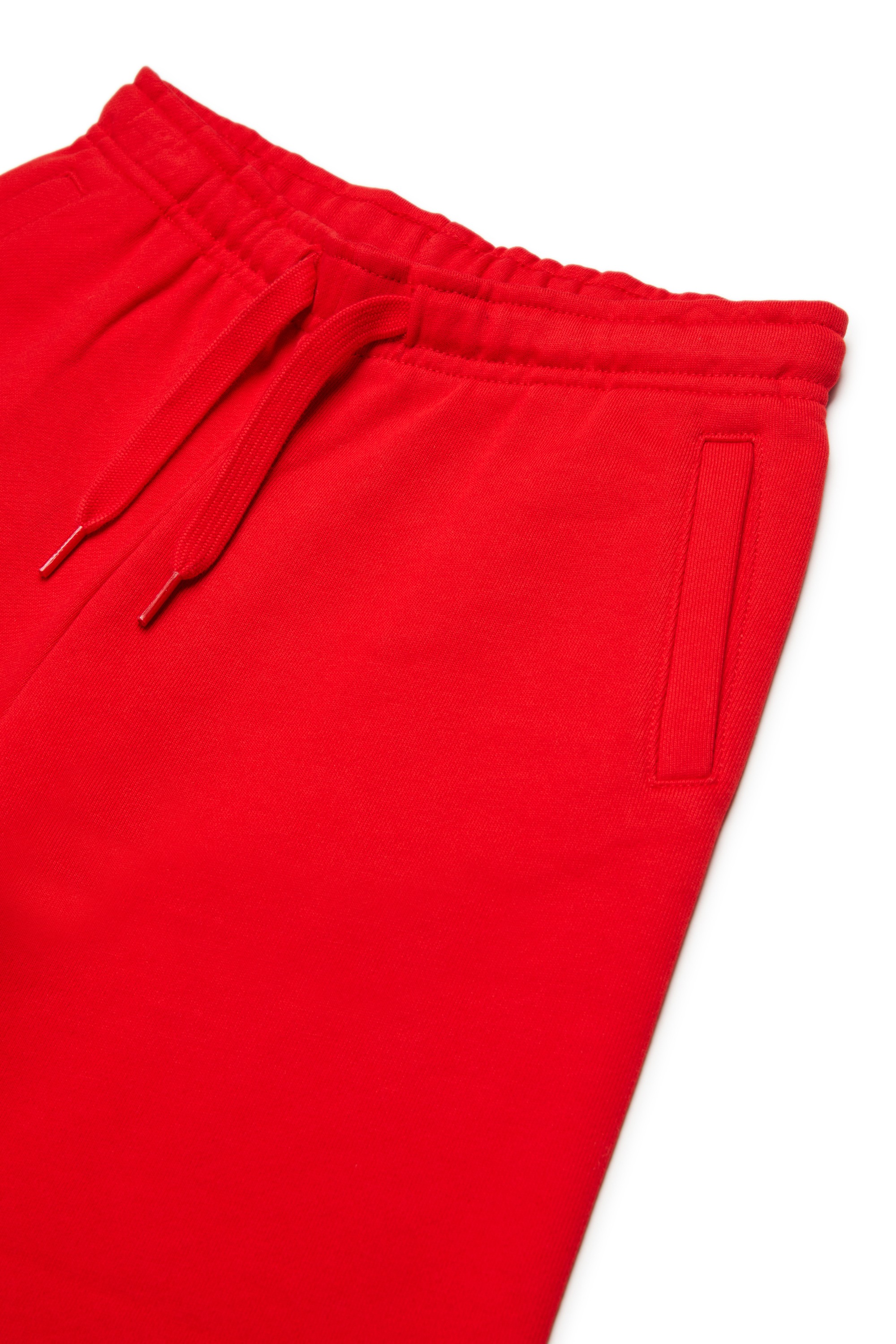 Red Cotton bermudas with maxi print