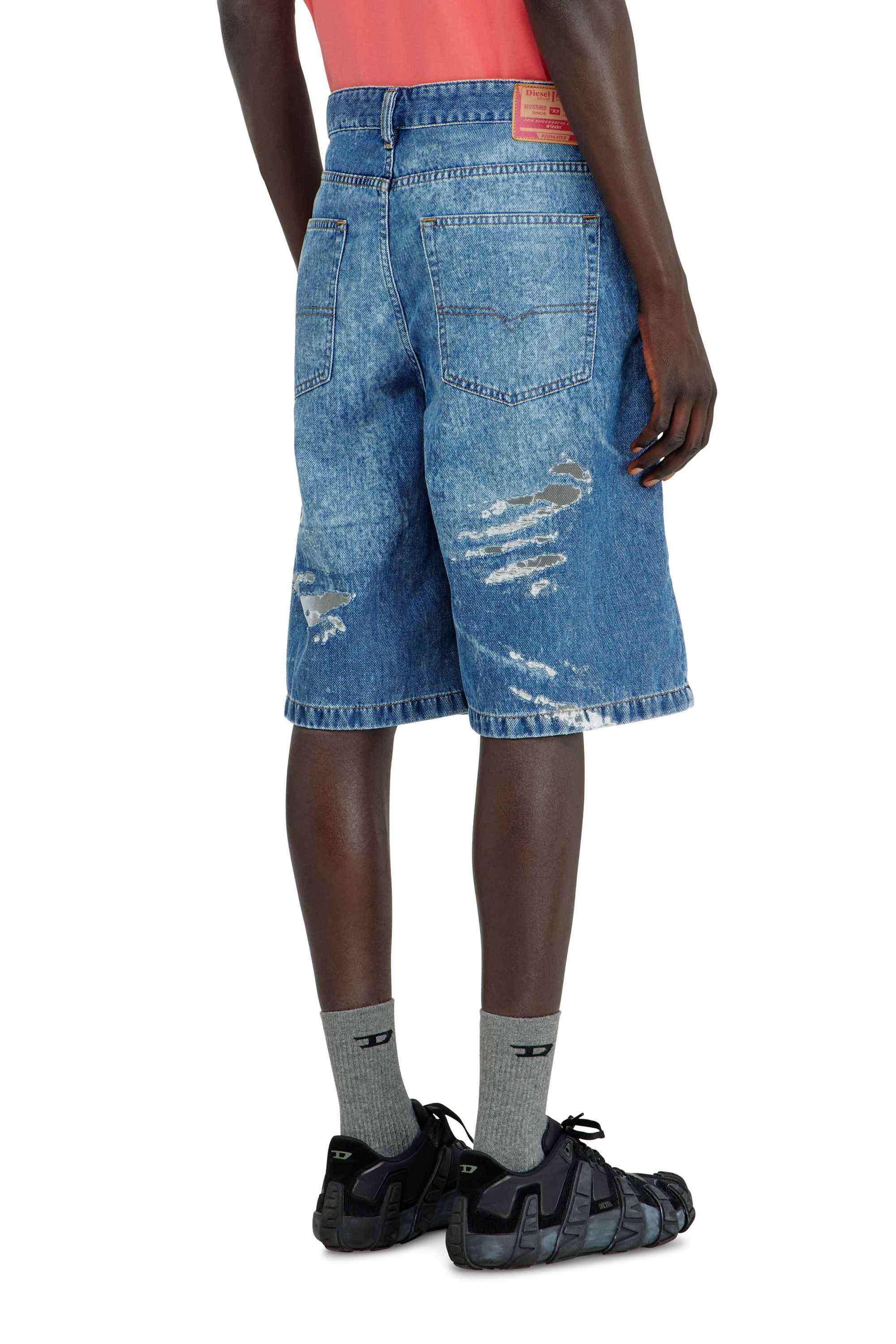 Blue Shorts in devoré denim