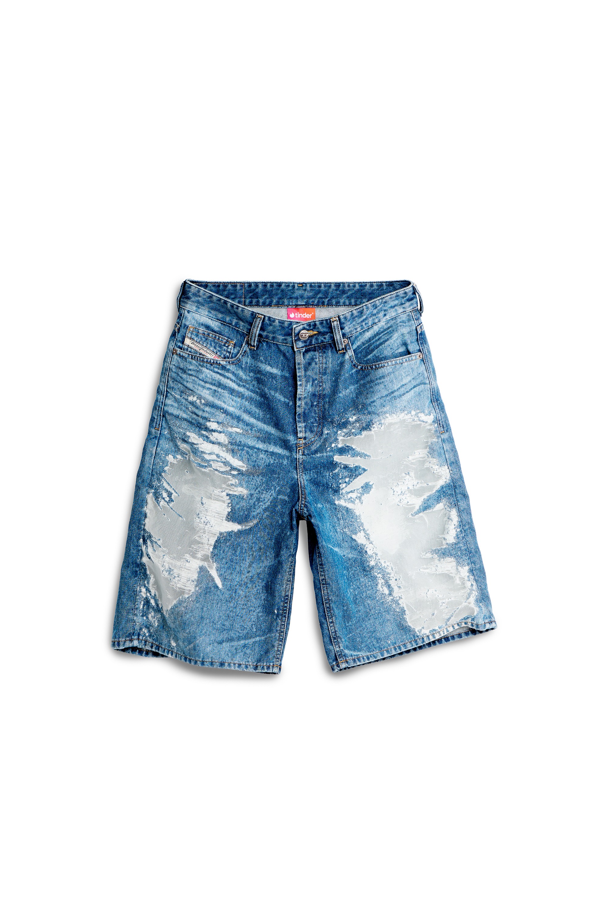 Blue Shorts in devoré denim