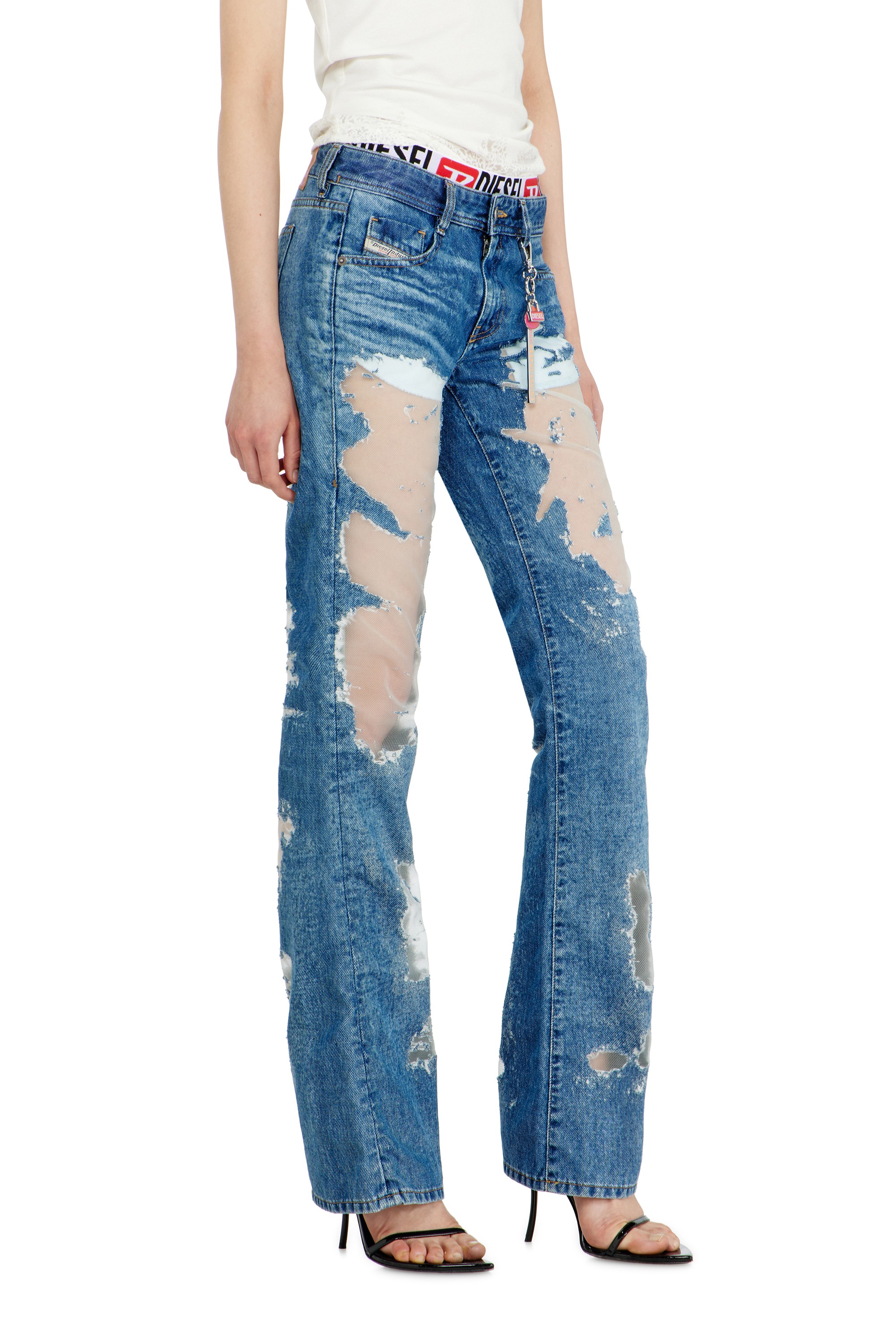 Blue Bootcut Jeans Low Waist 1969 D-Ebbey