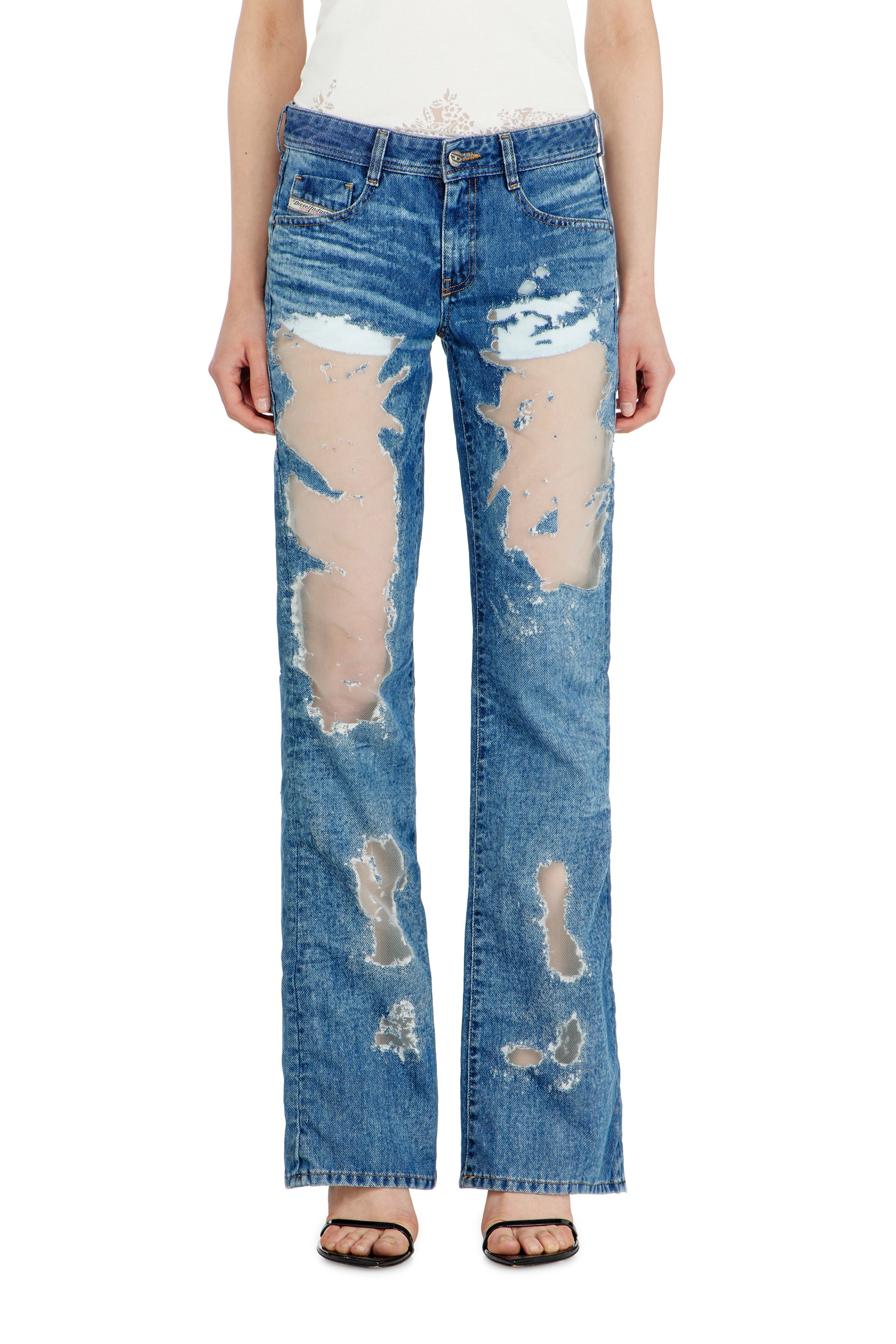 Blue Bootcut Jeans Low Waist 1969 D-Ebbey