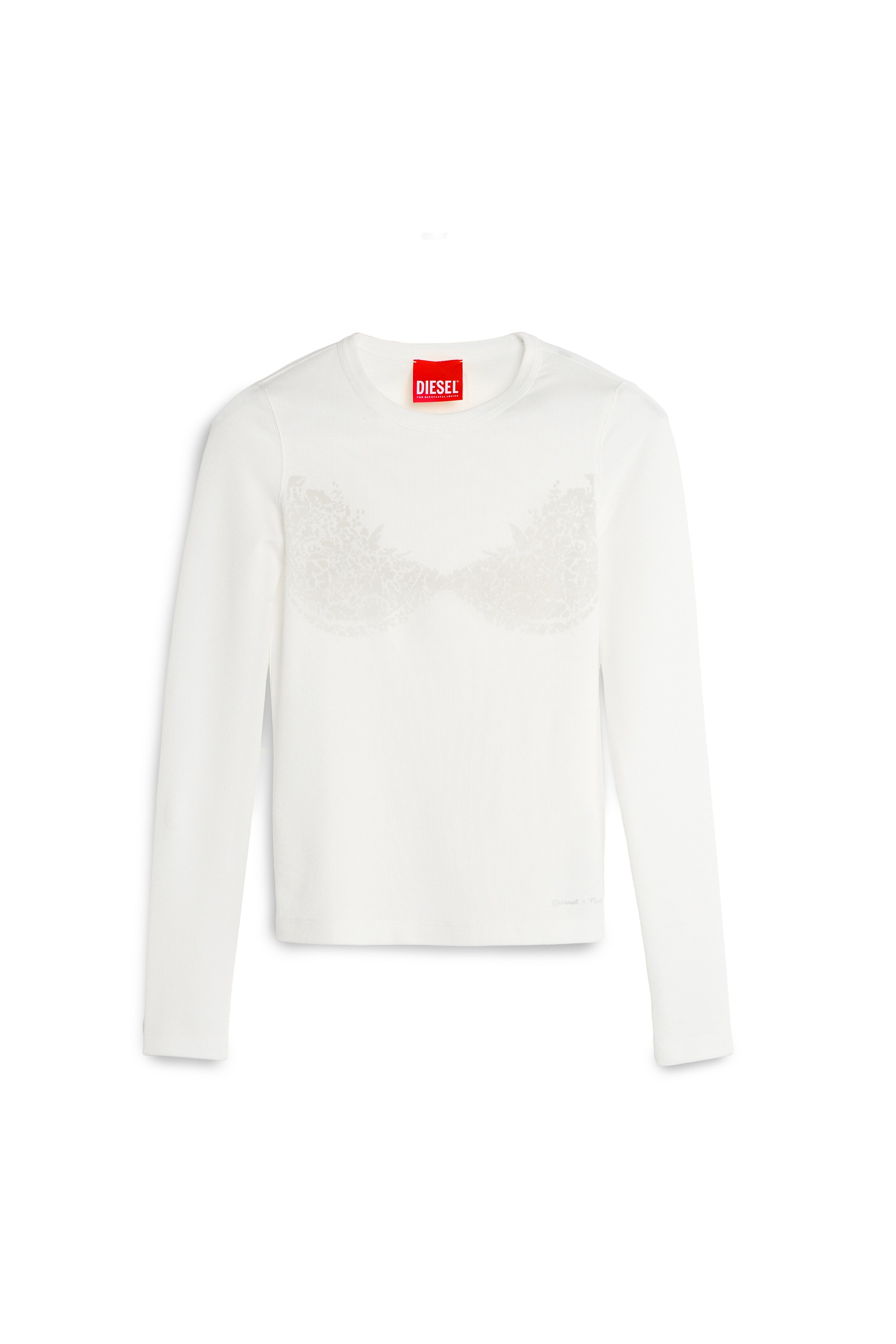 White Top with devoré lace effect