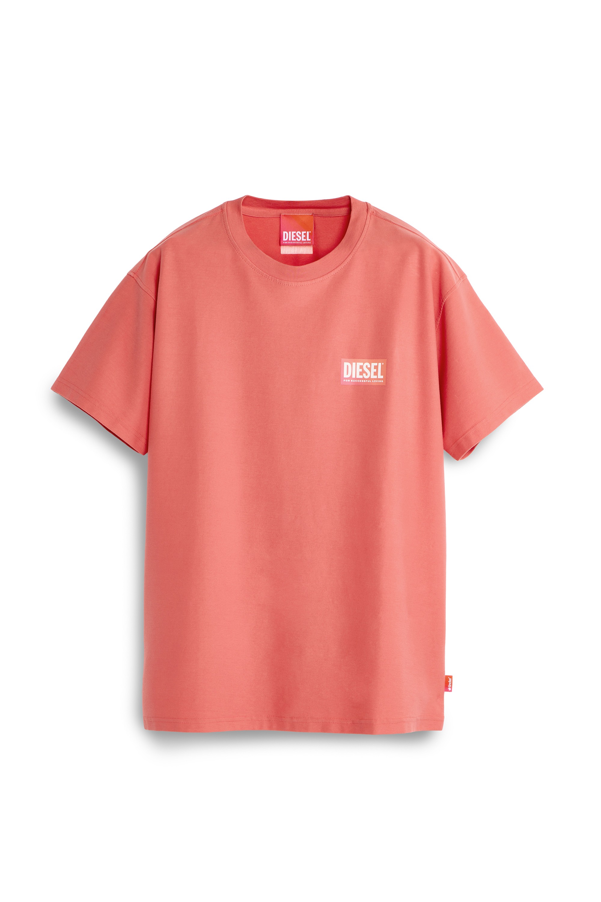 Pink T-shirt with transparent back logo