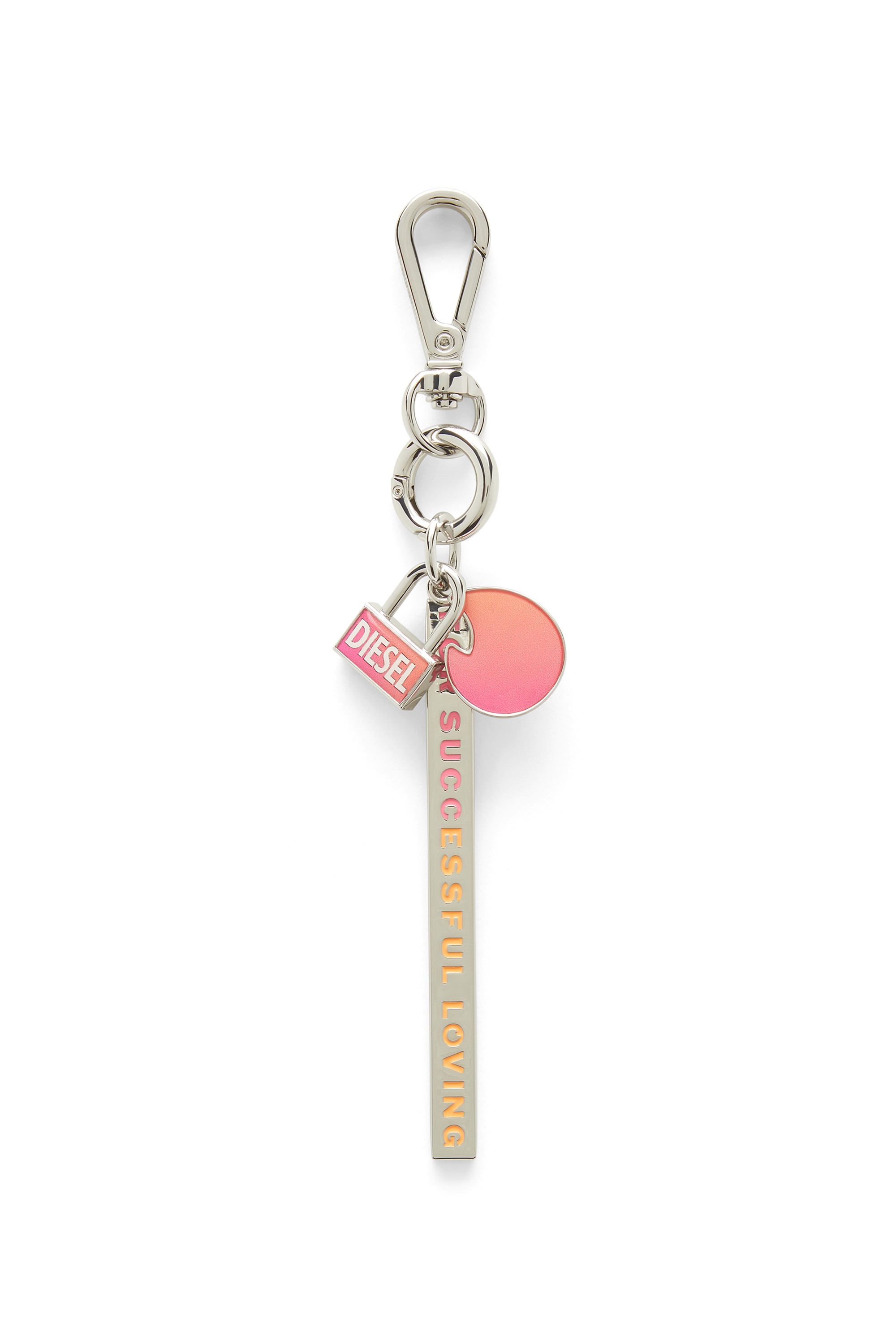 Pink Degradé metal keyring