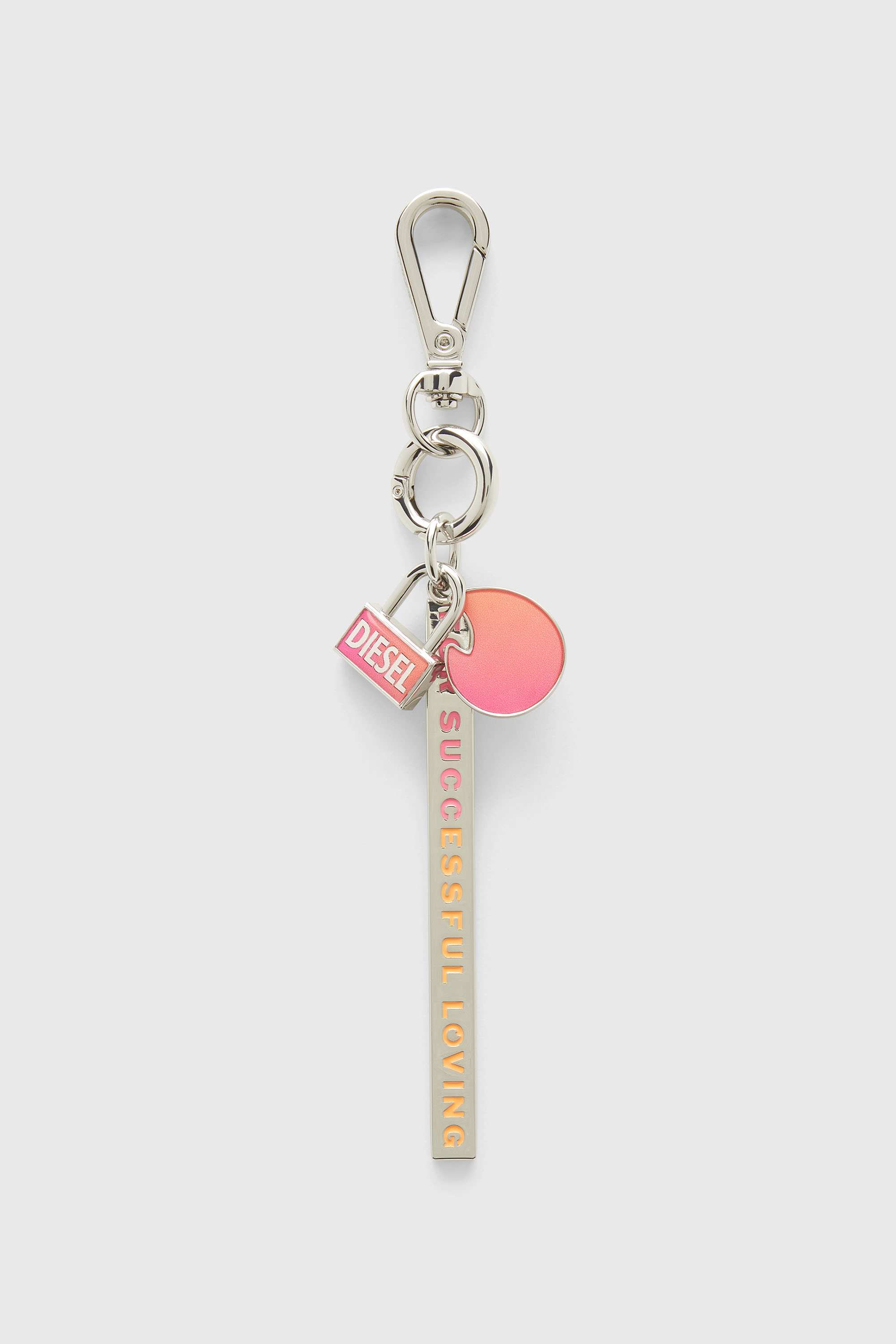 Pink Degradé metal keyring