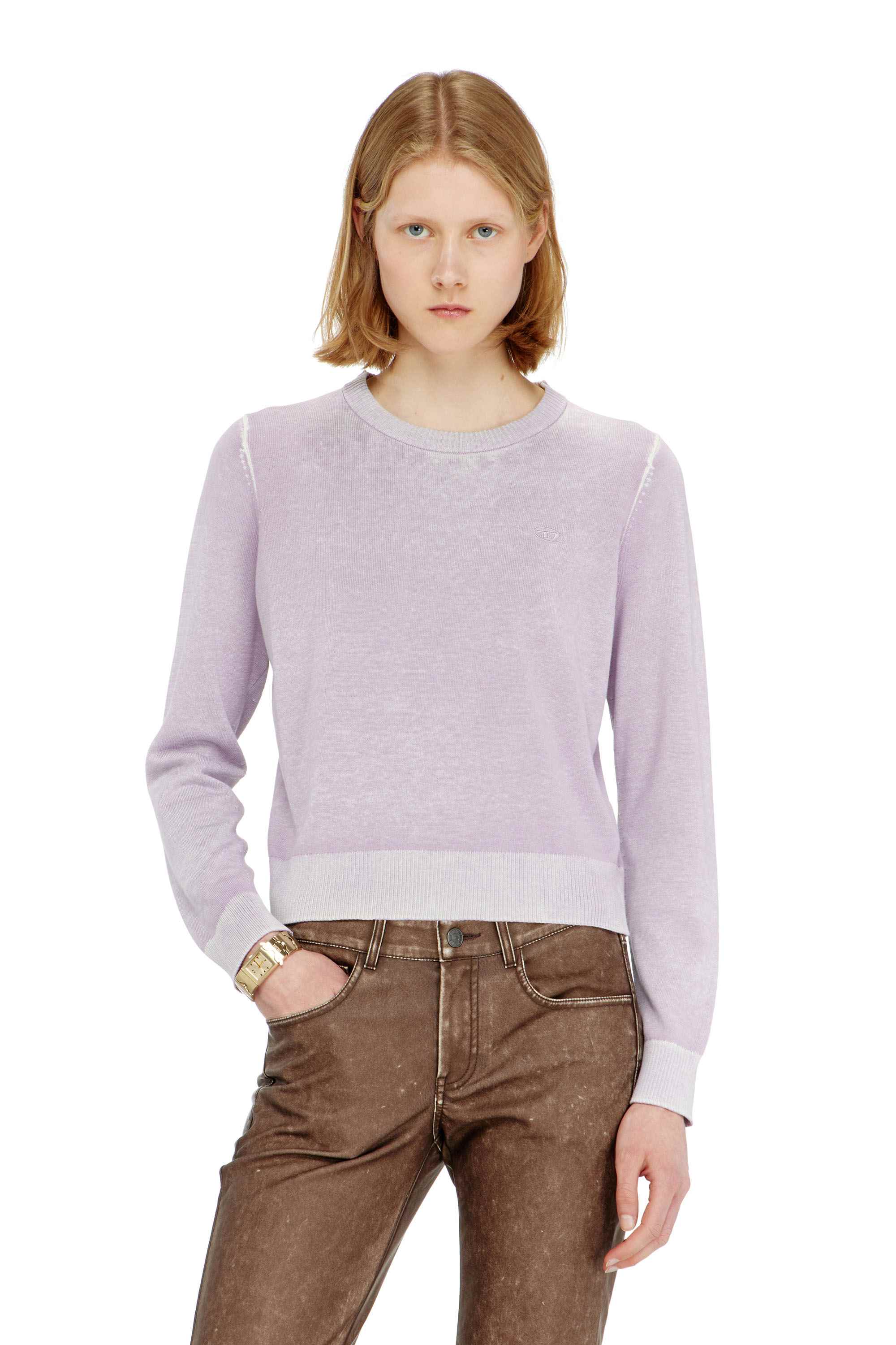 Violet Jumper with faded reverse print