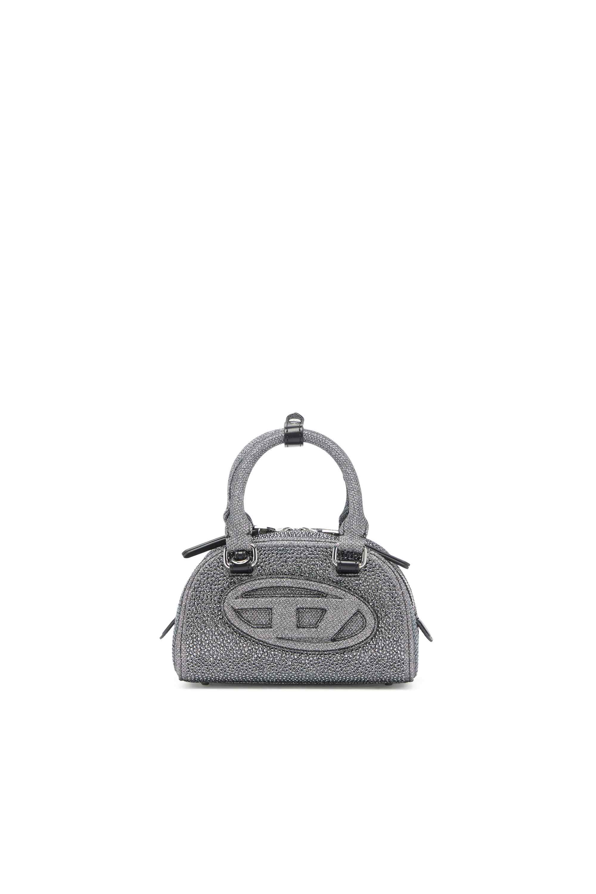 Black 1DR Dome - Small bowling bag in crystal Lurex