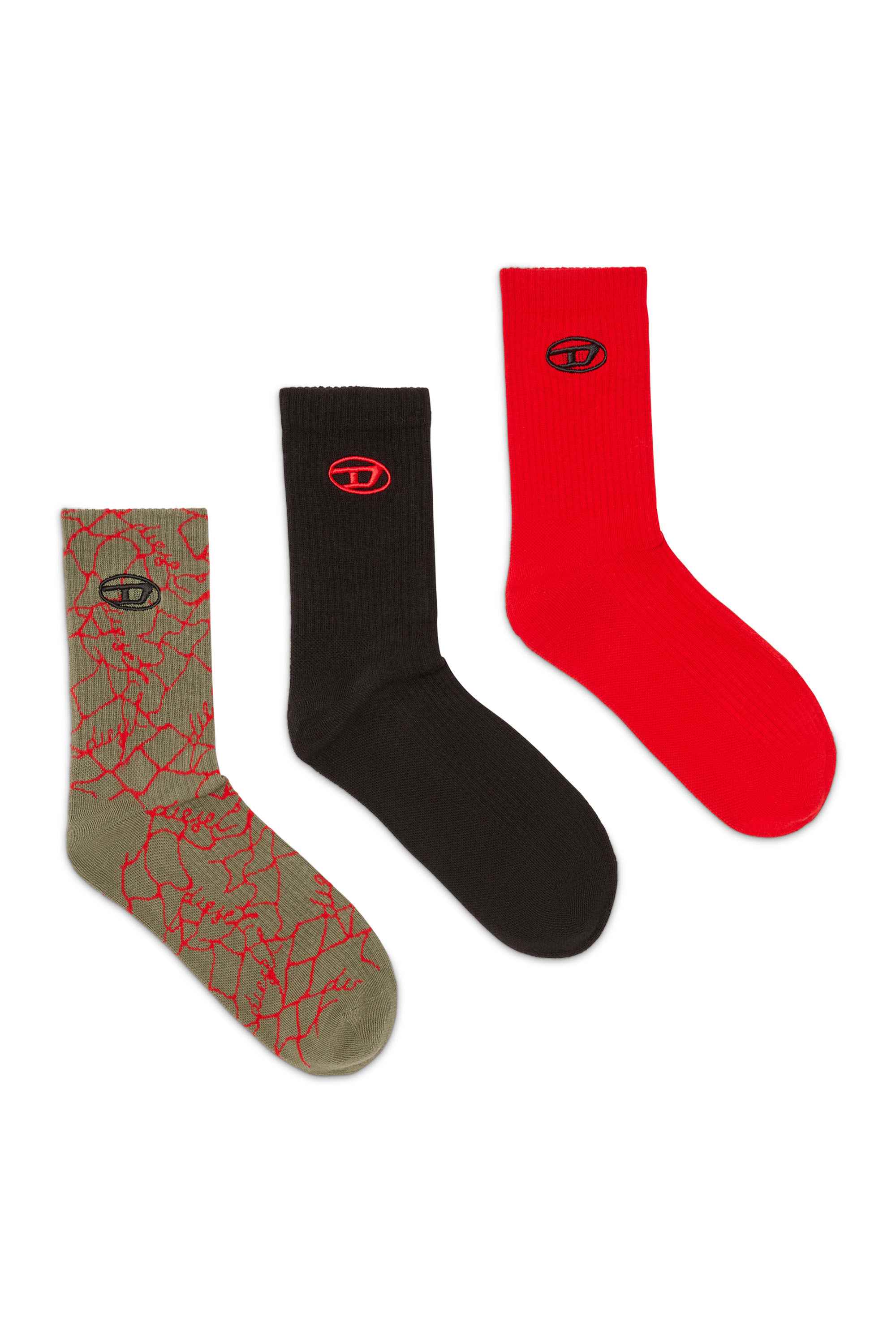 Multicolor Three-pack socks with logo detail