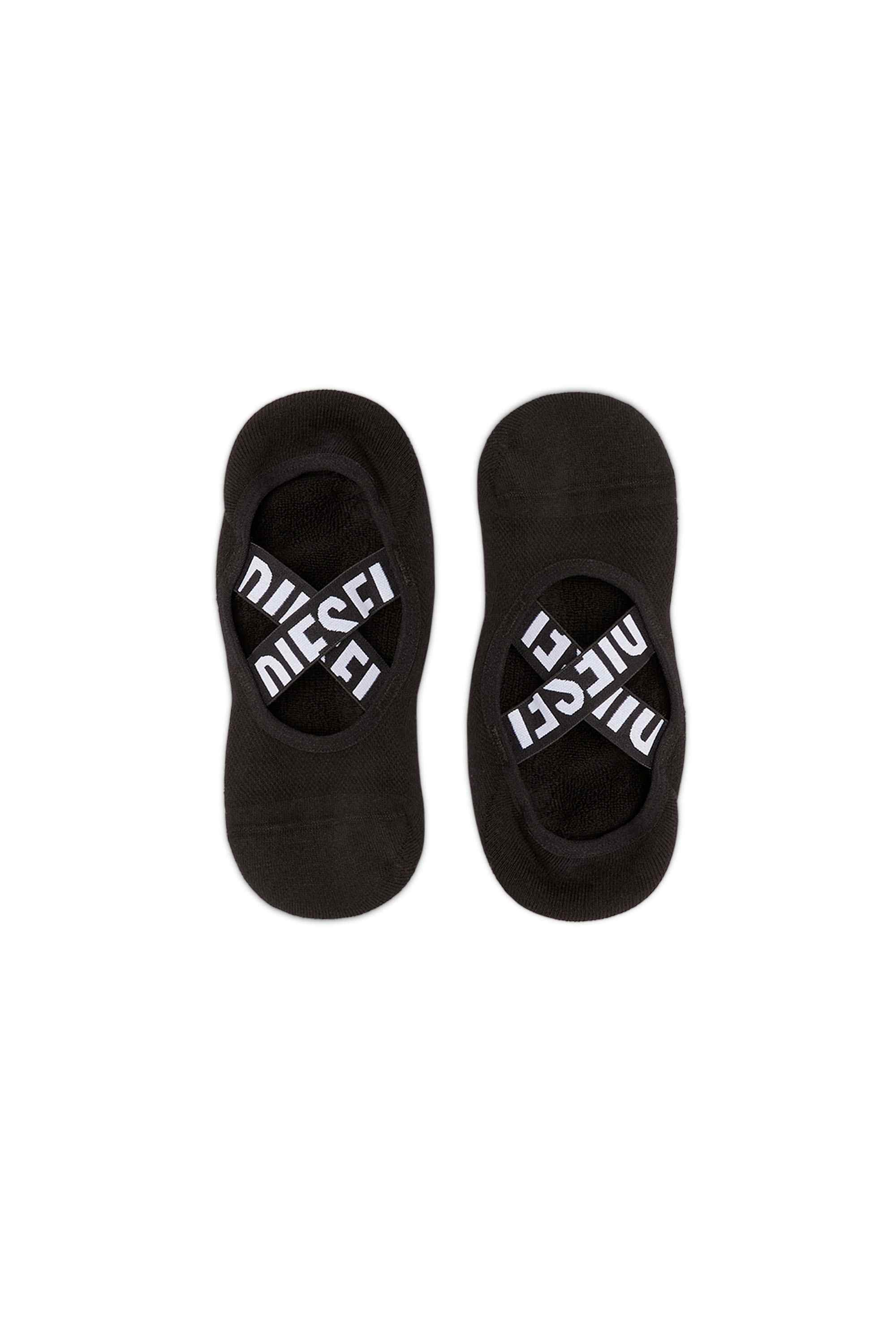 Black Socks in cotton blend with elastic band