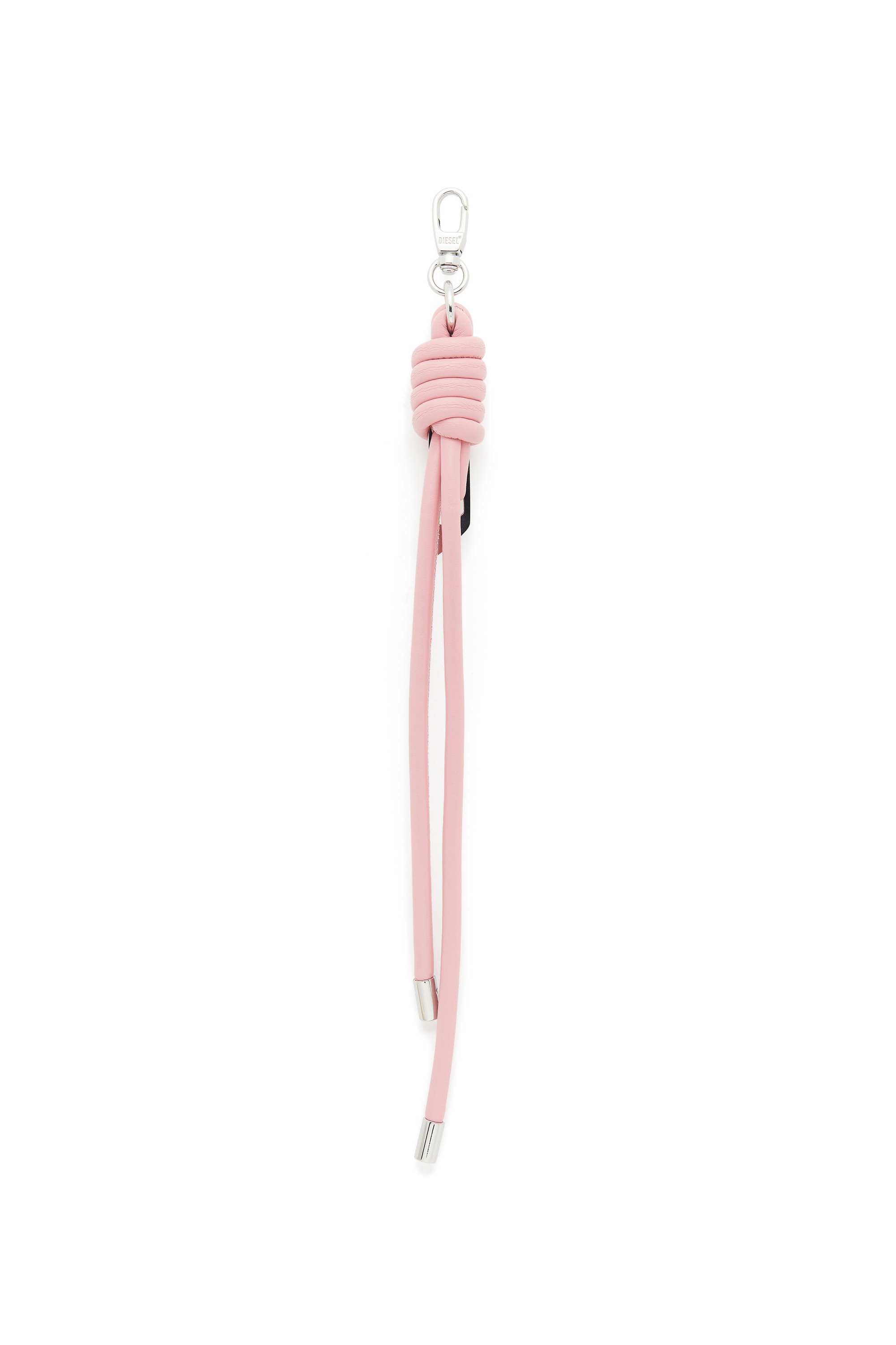 Pink Knotted-straps charm in metal and PU
