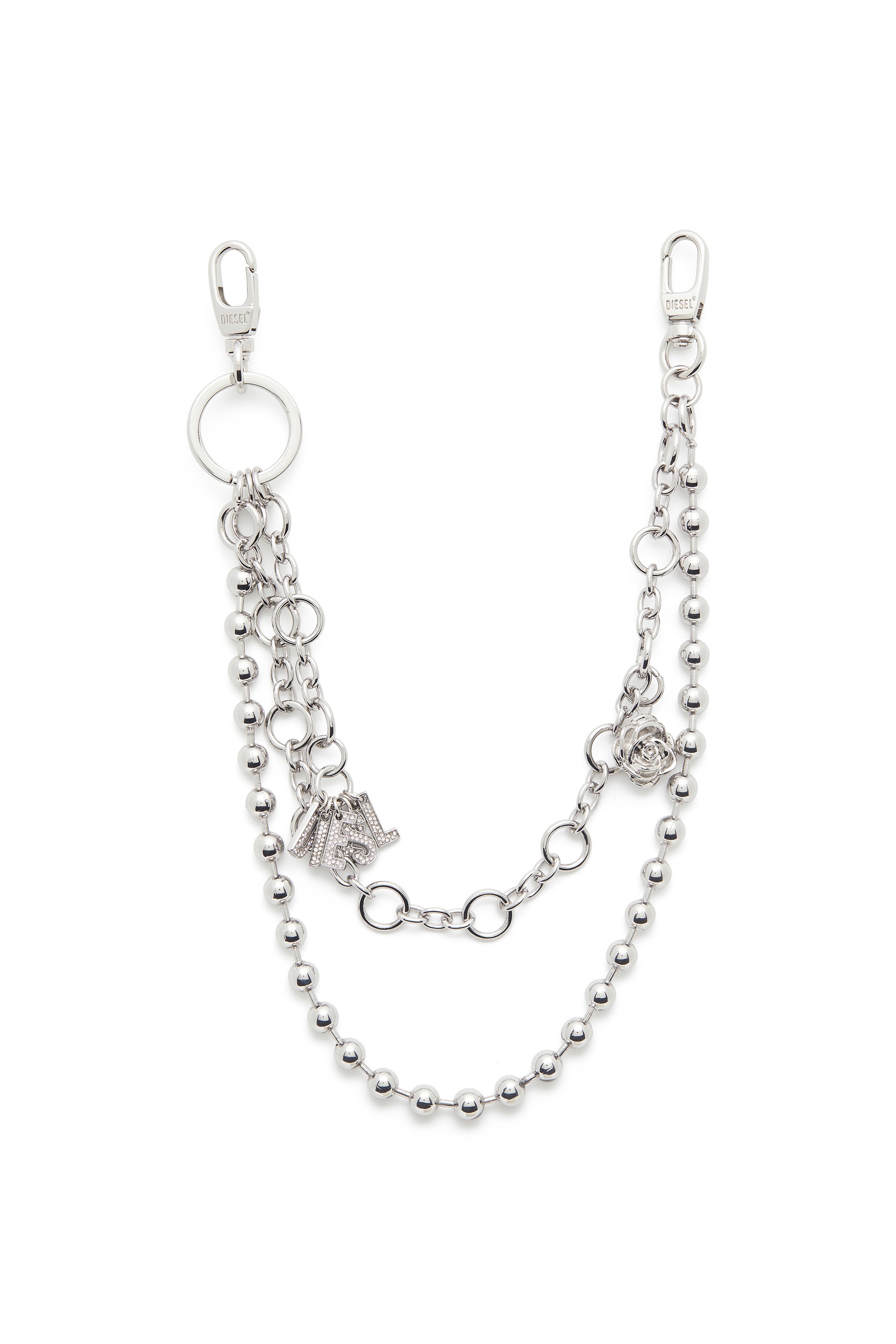 Silver Metal charm with chains and pendants