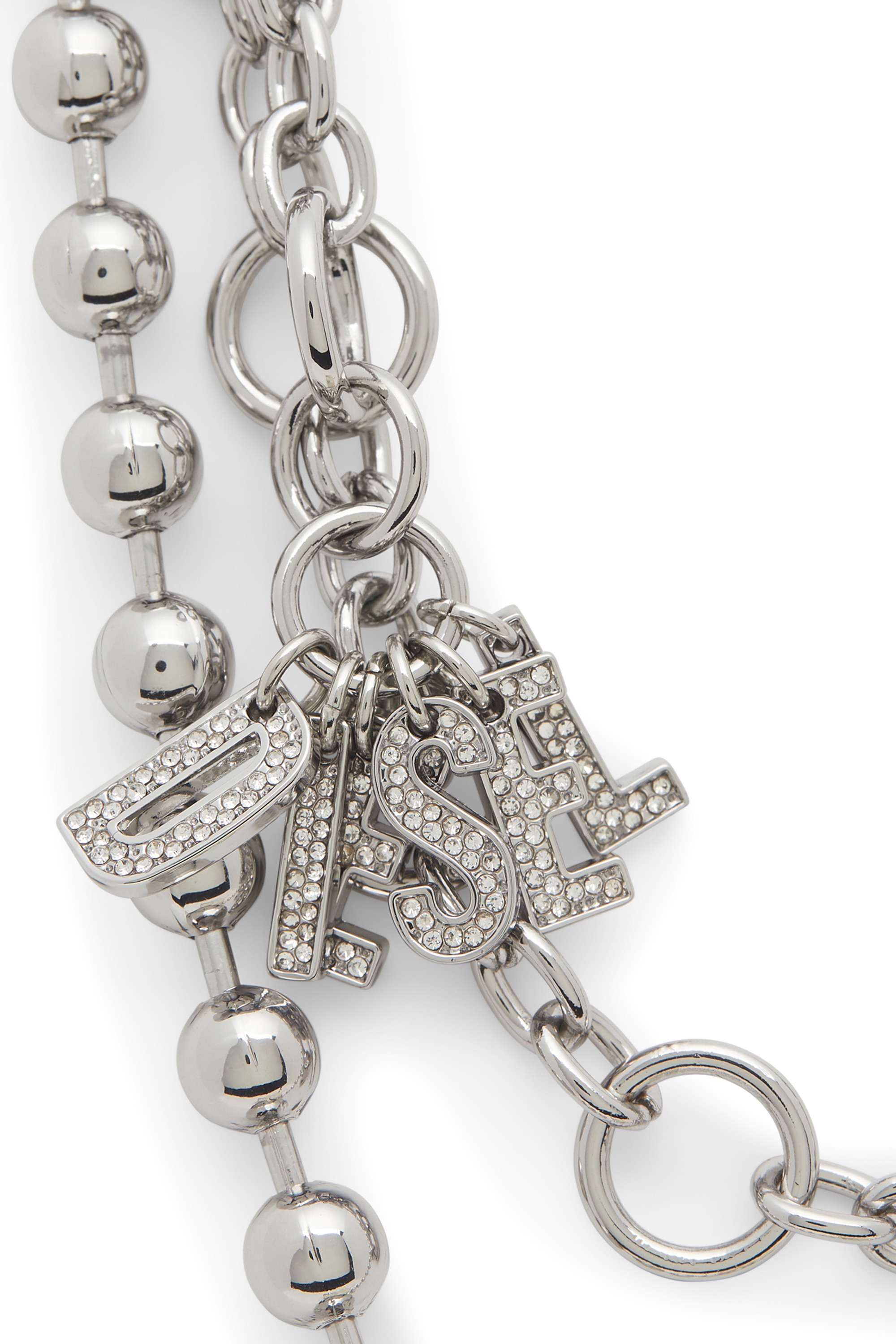 Silver Metal charm with chains and pendants