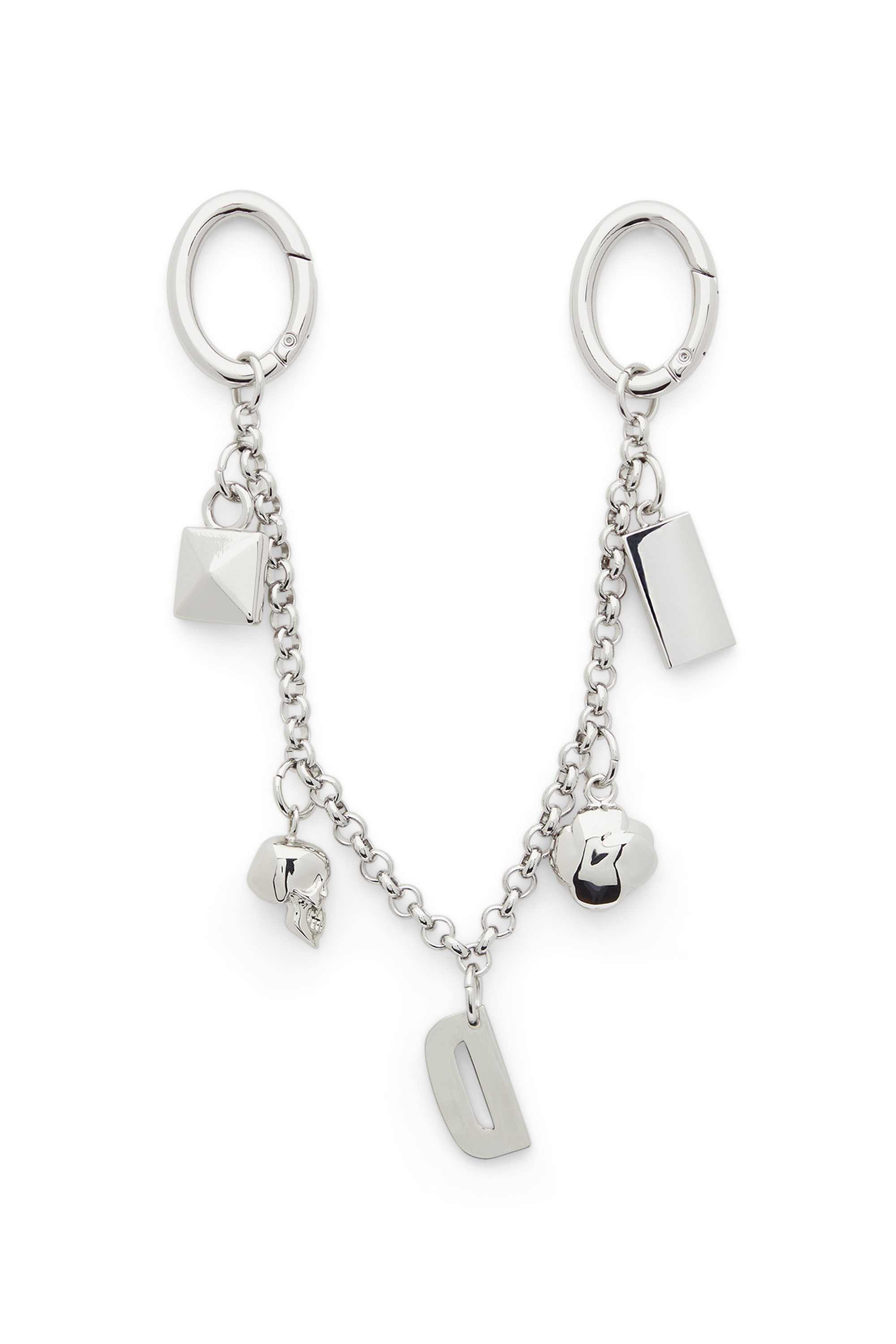 Silver Metal chain charm with iconic pendants