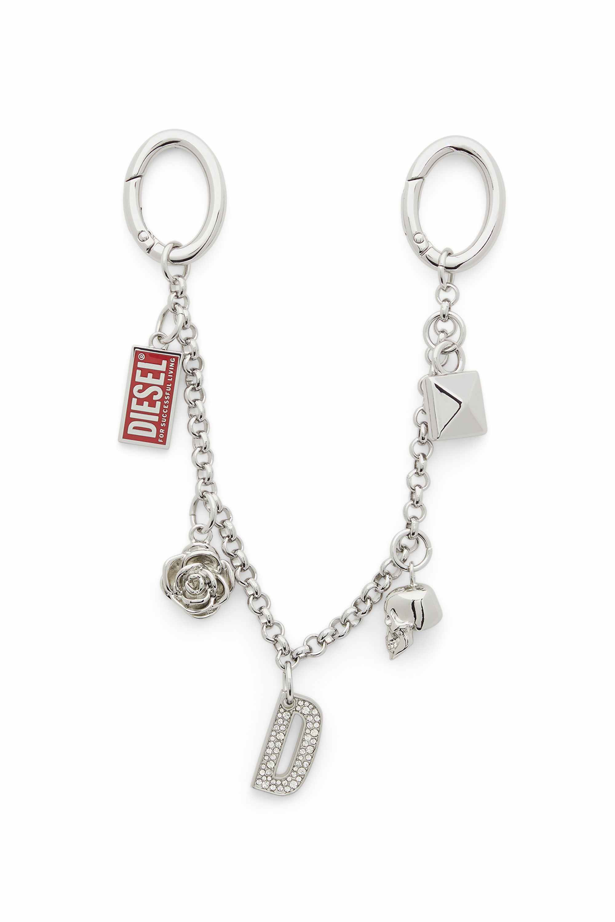 Silver Metal chain charm with iconic pendants