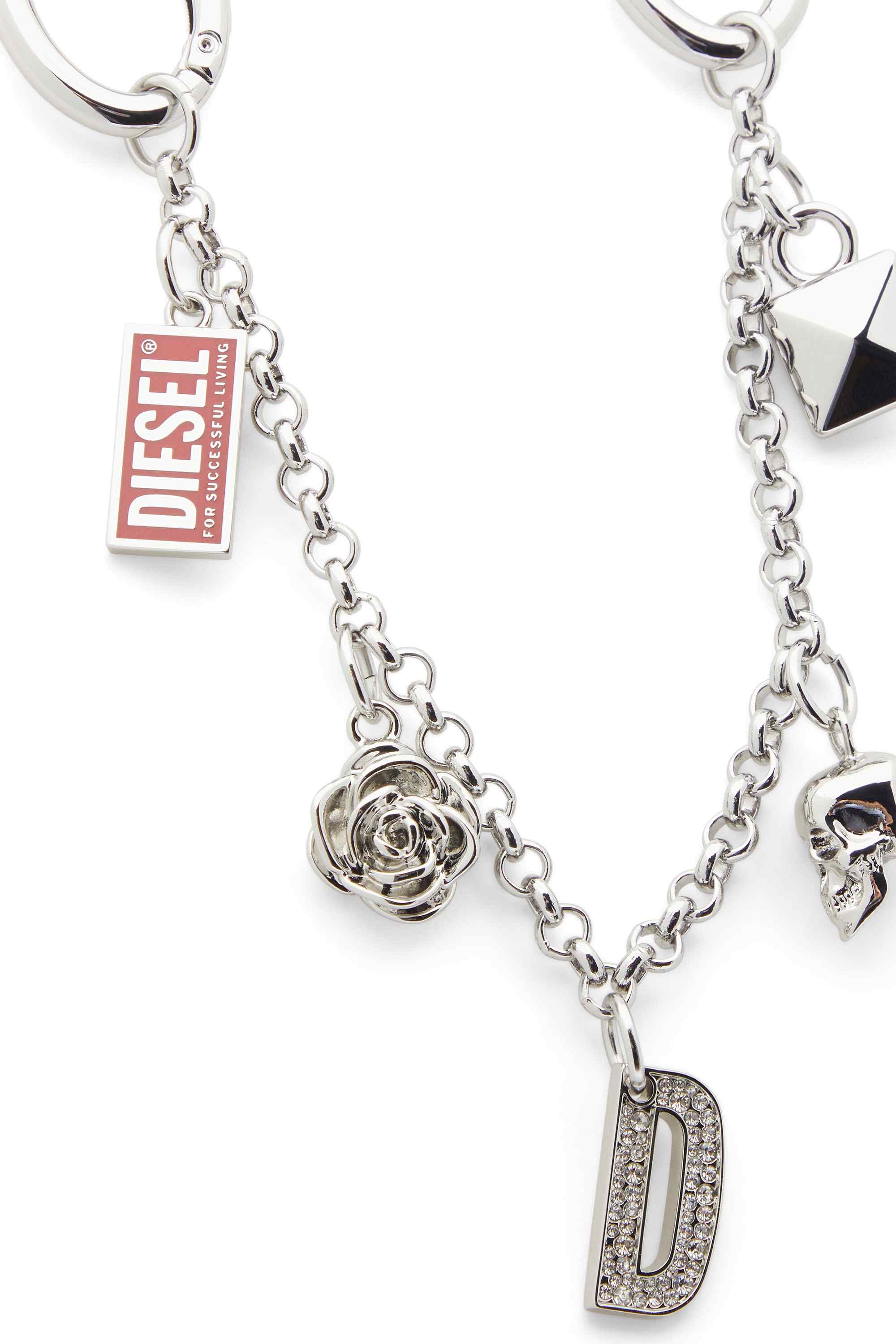 Silver Metal chain charm with iconic pendants