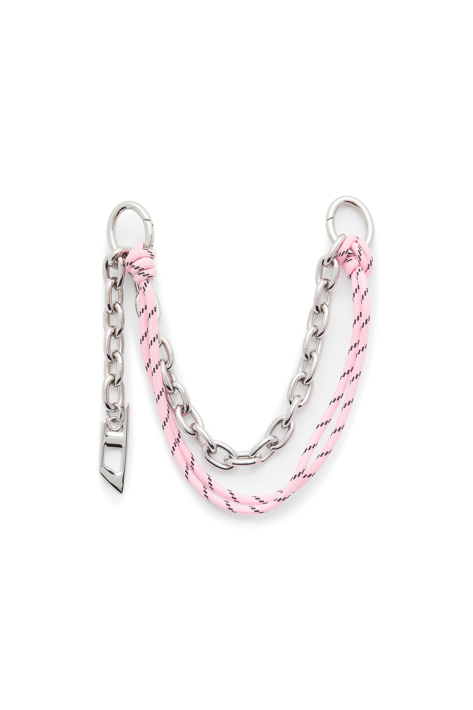 Silver Metal charm with chain and rope detail