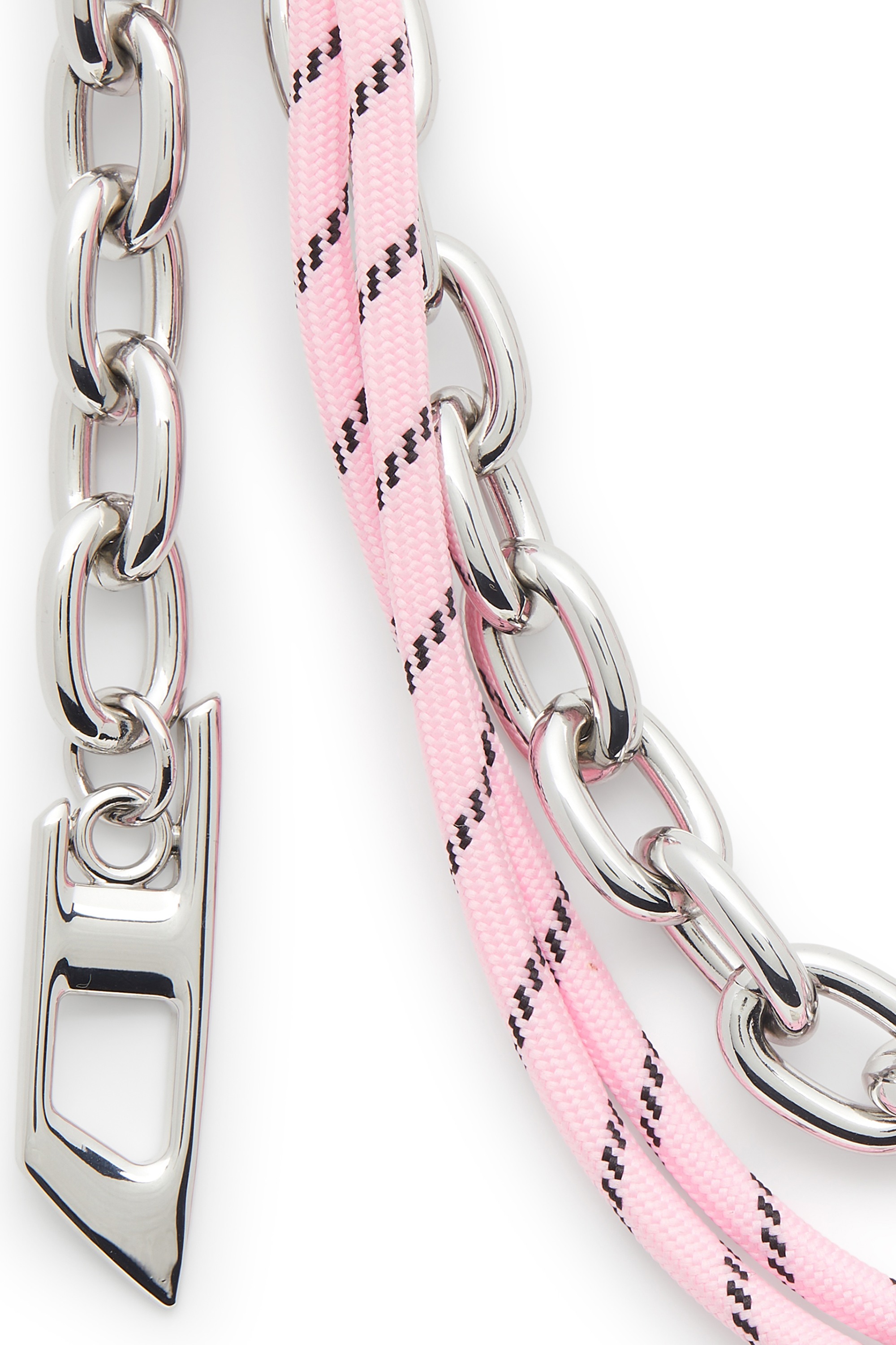 Silver Metal charm with chain and rope detail