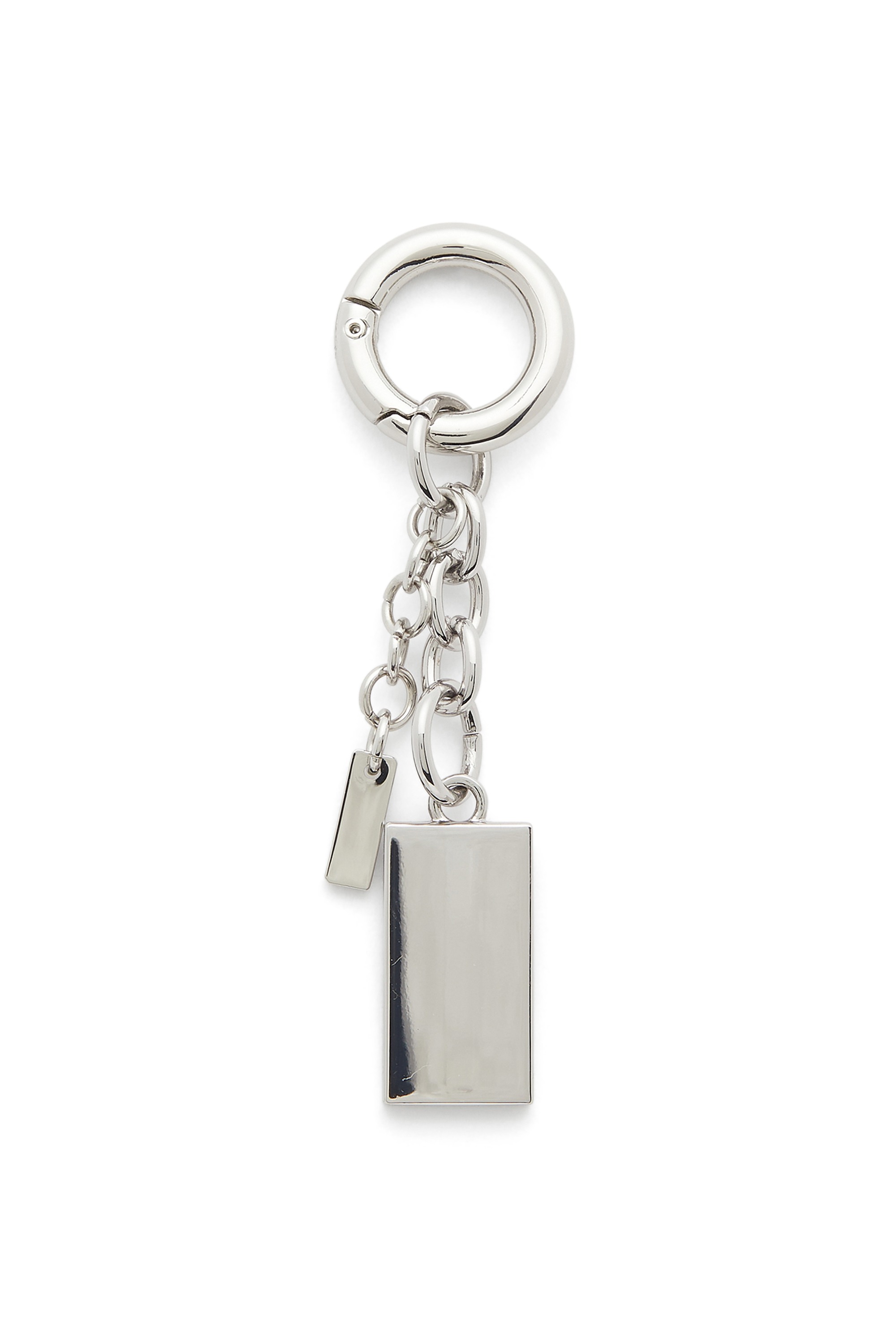 Silver Metal keyring with Biscotto logo charm