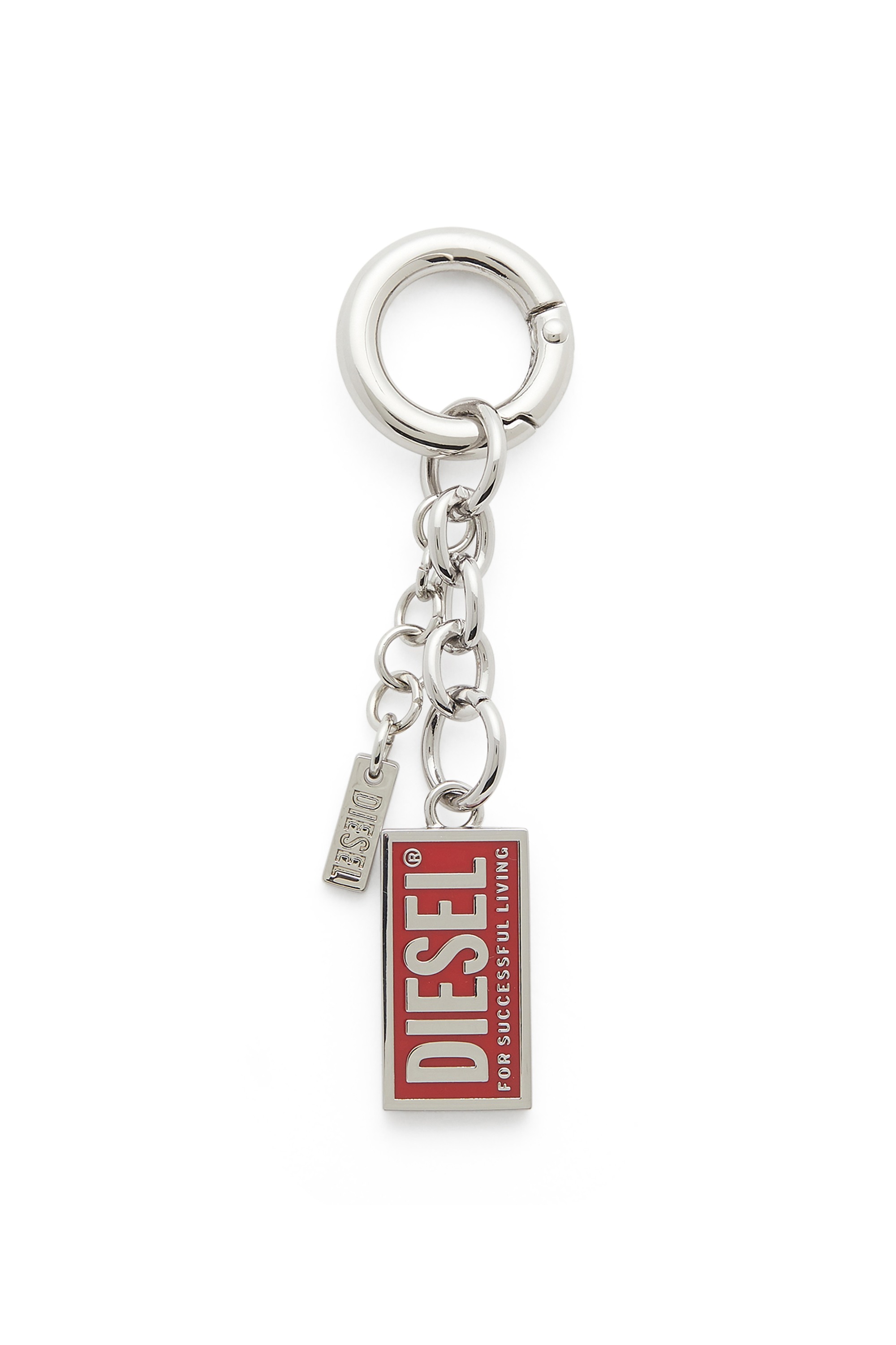 Silver Metal keyring with Biscotto logo charm