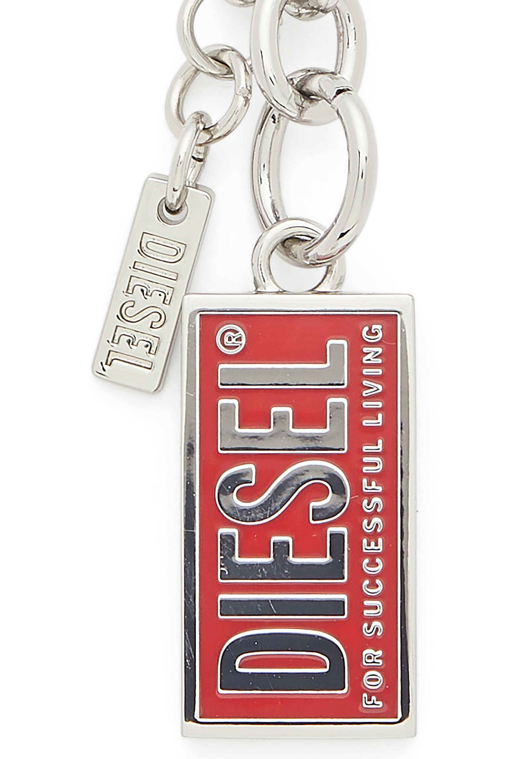 Silver Metal keyring with Biscotto logo charm