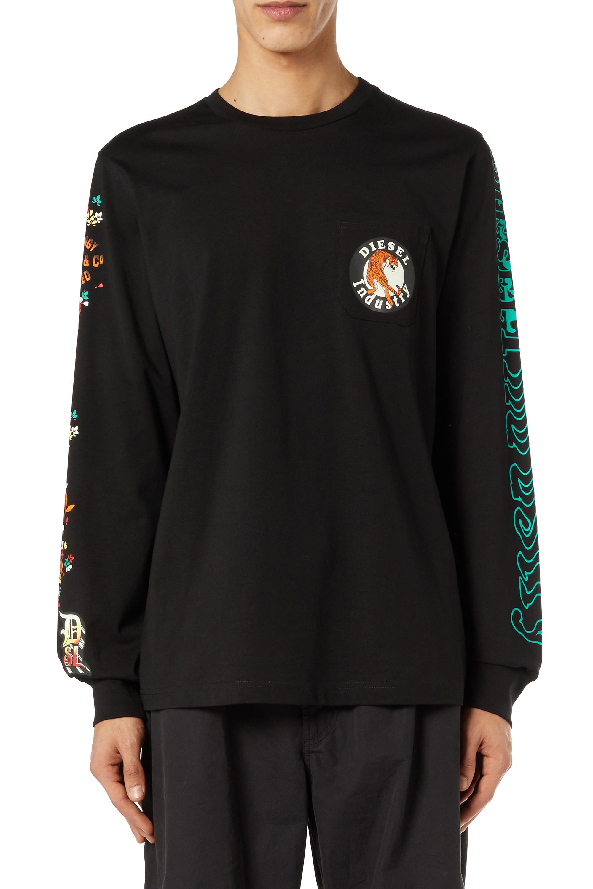 Black T-Shirts T-Just-Ls-Fiori