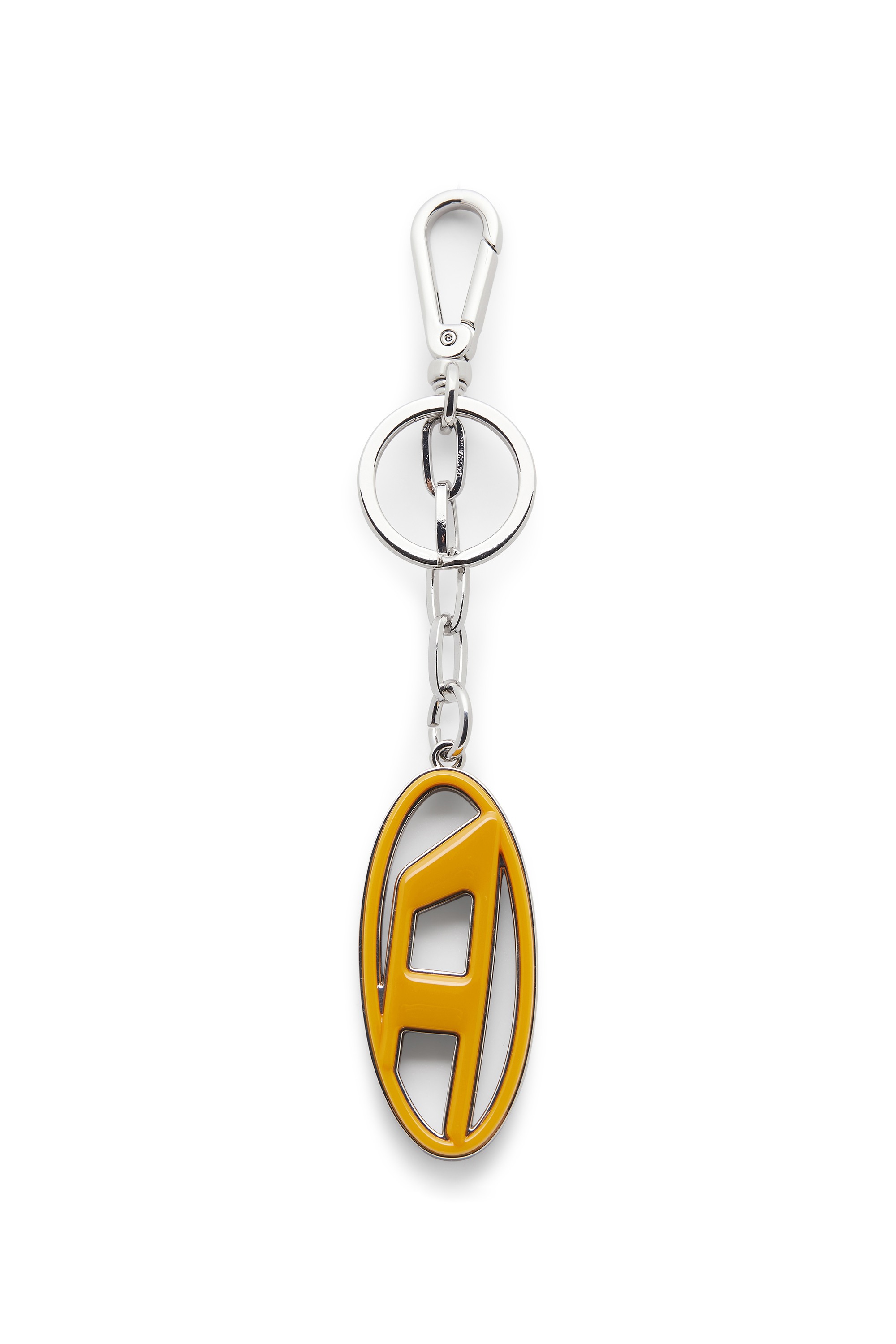 Multicolor Metal and resin Oval D keyring