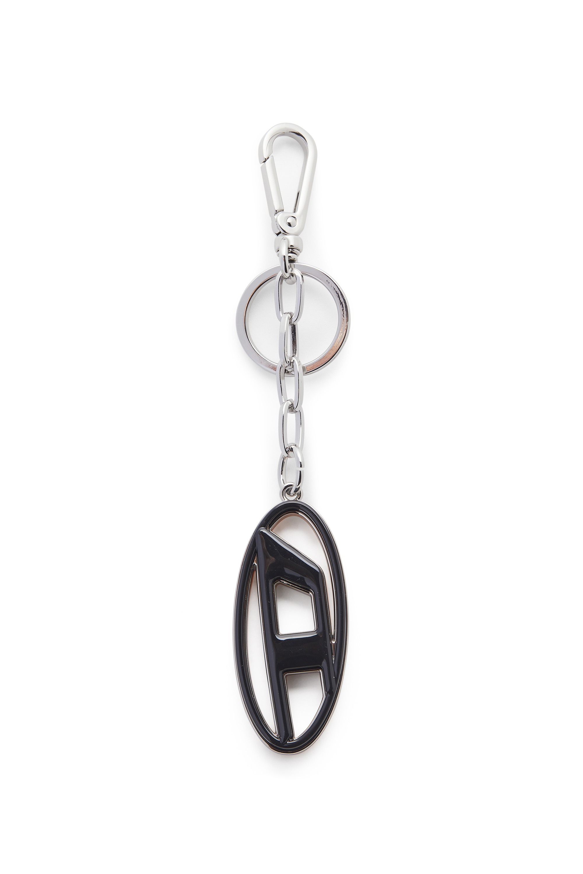 Multicolor Metal and resin Oval D keyring