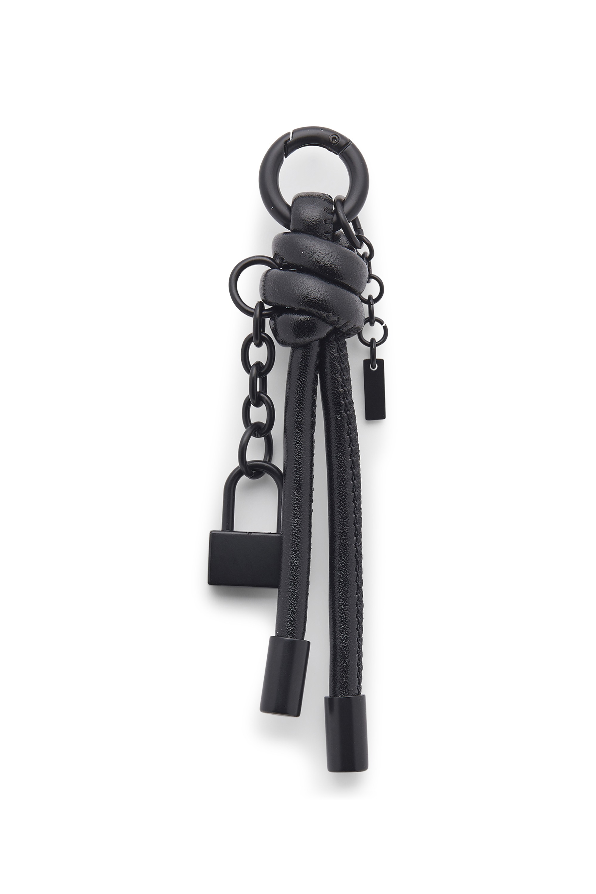 Black Metal keyring/charm with Diesel padlock detail