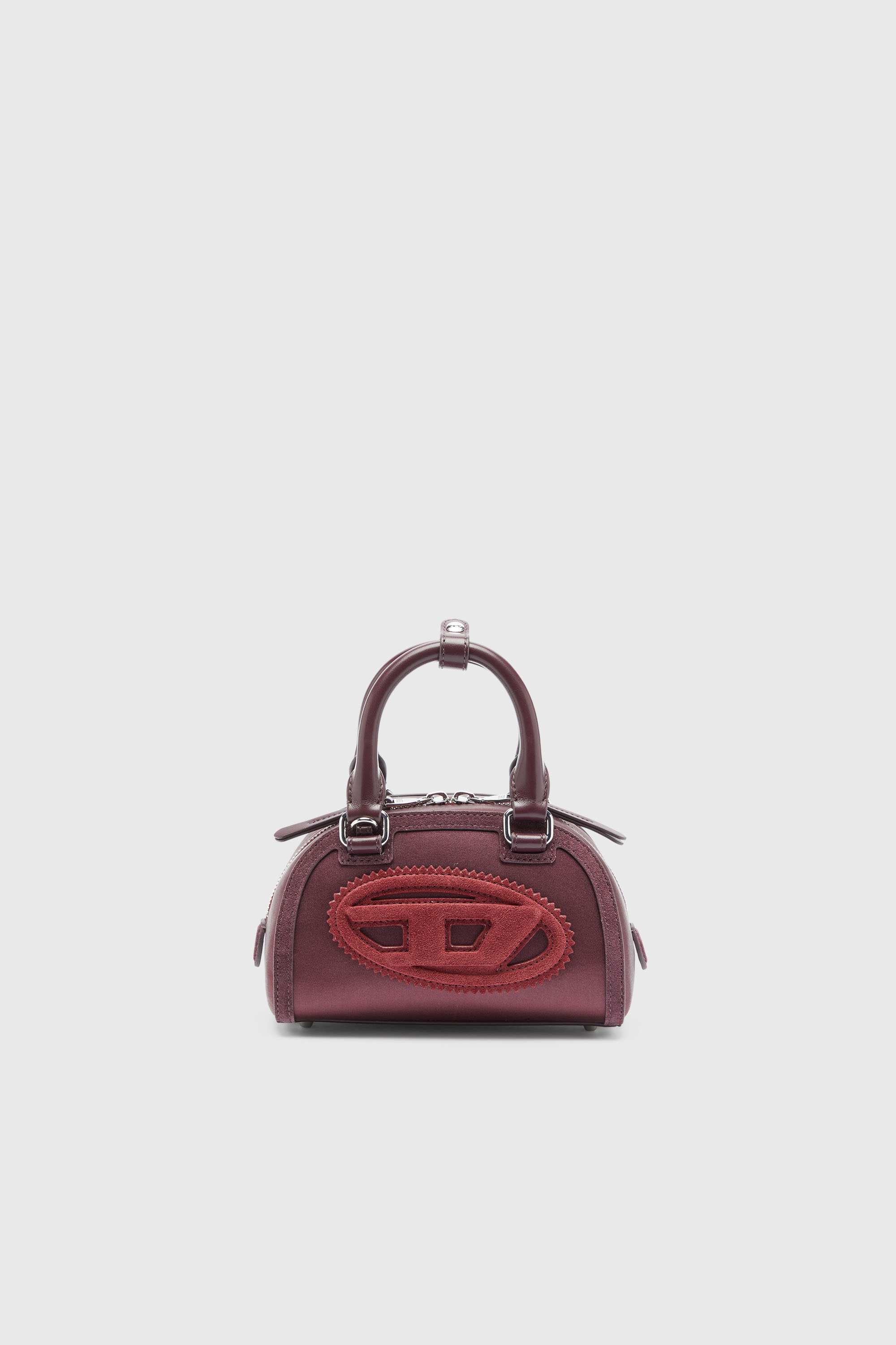Red 1Dr Dome - Small Bowling Bag In Satin And Suede