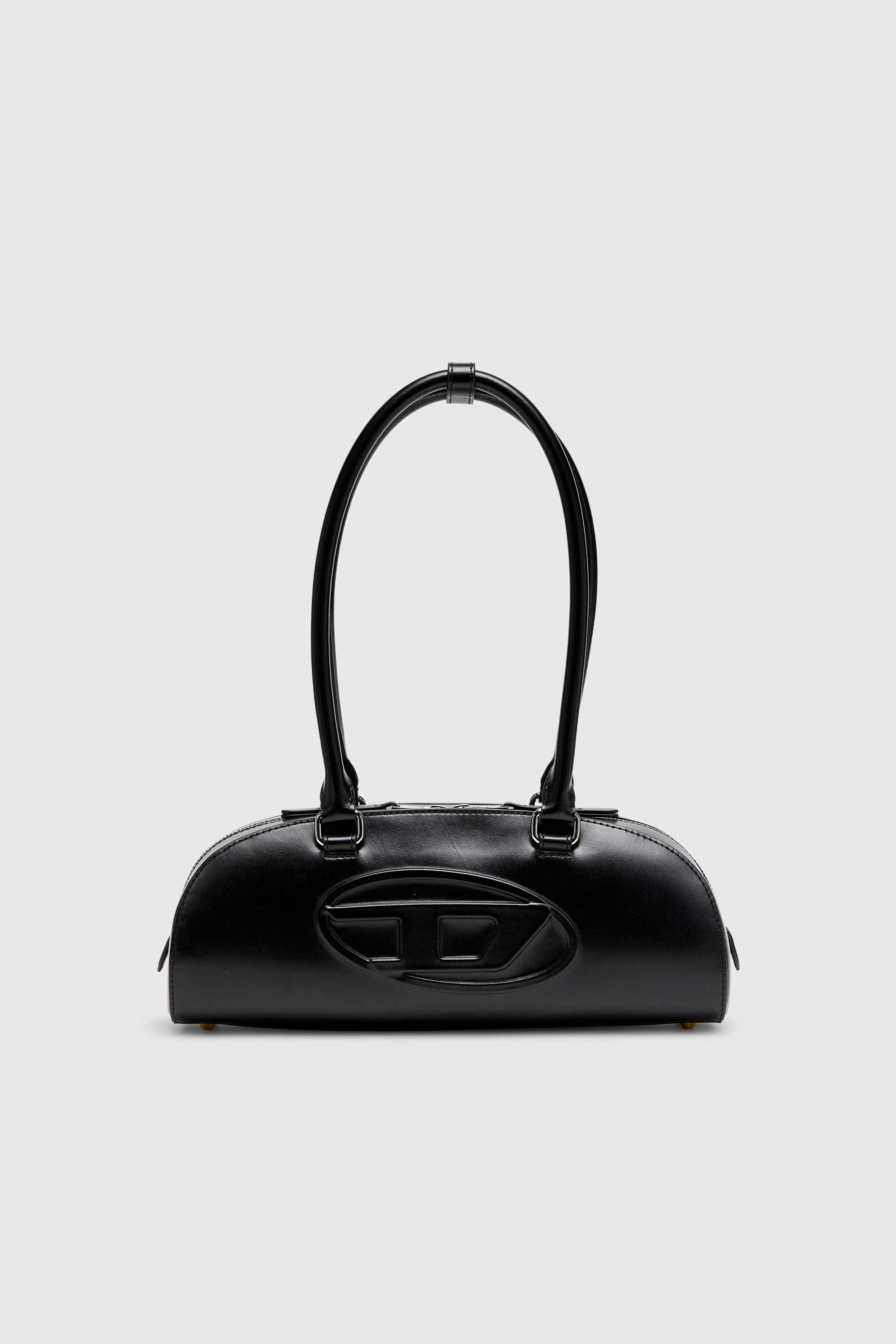 Black 1Dr Dome - Elongated Bowling Bag In Leather
