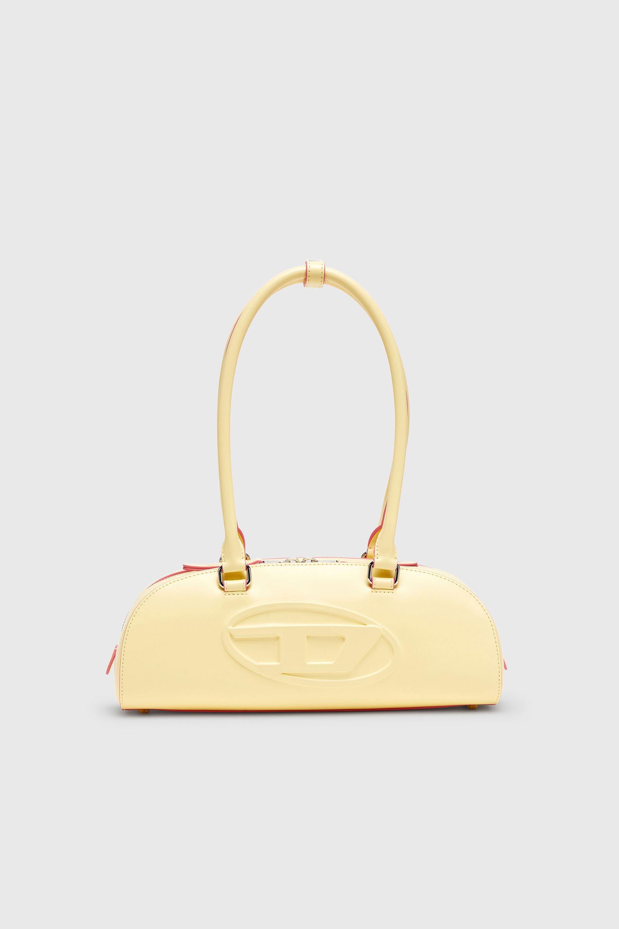 Yellow 1Dr Dome - Elongated Bowling Bag In Leather