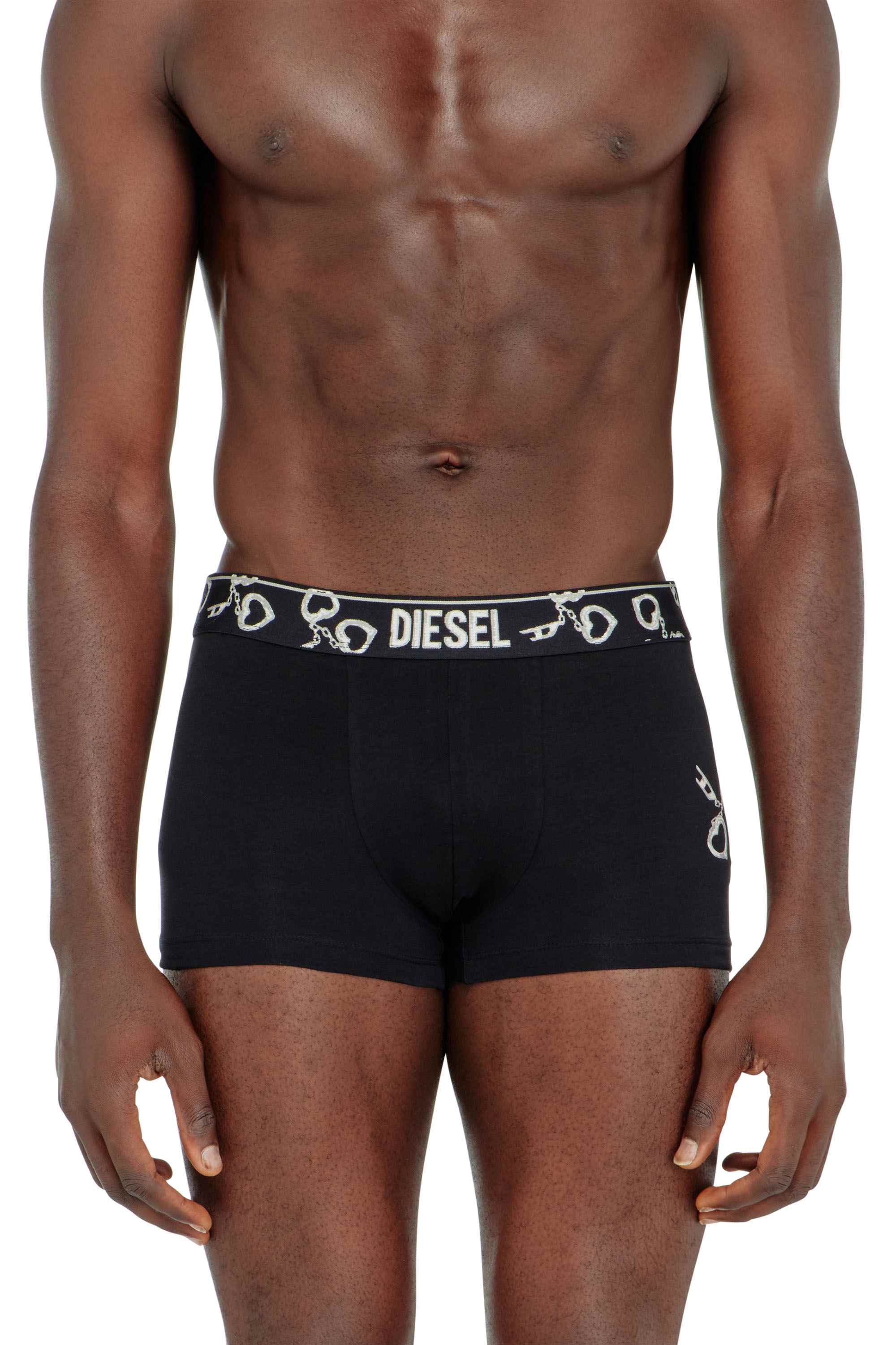 Three-pack boxer briefs with handcuff motif