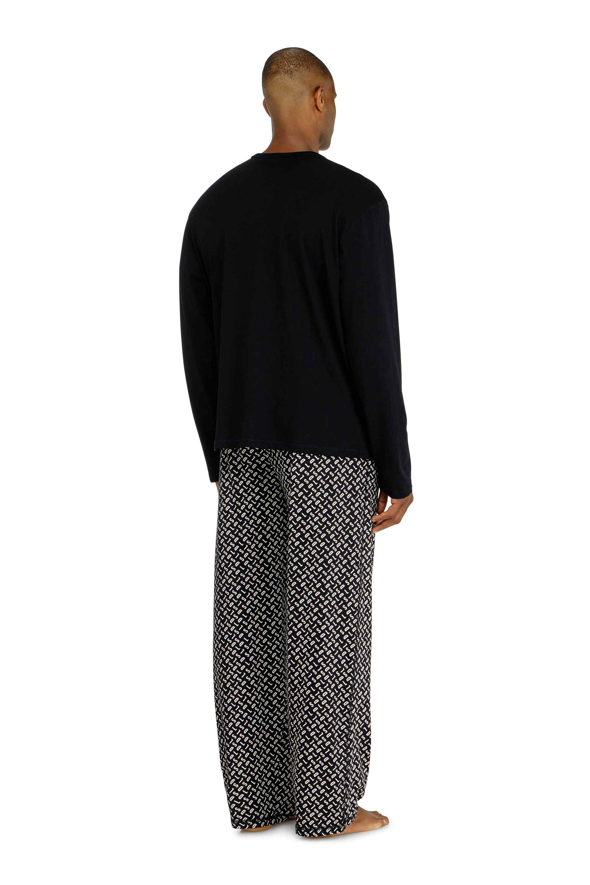 Pyjama set in cotton with printed bottoms
