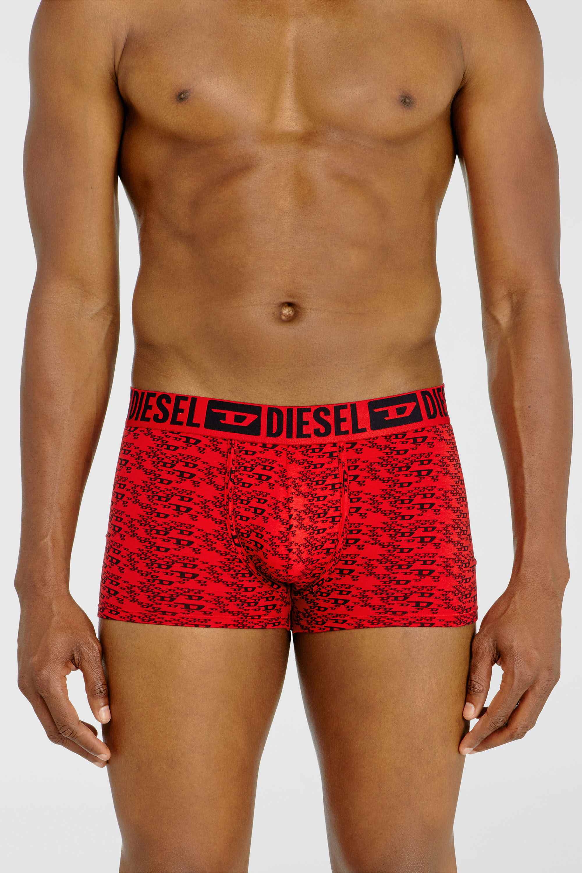 Multicolor Set Of Three Stretch Cotton Trunks With All-Over Print