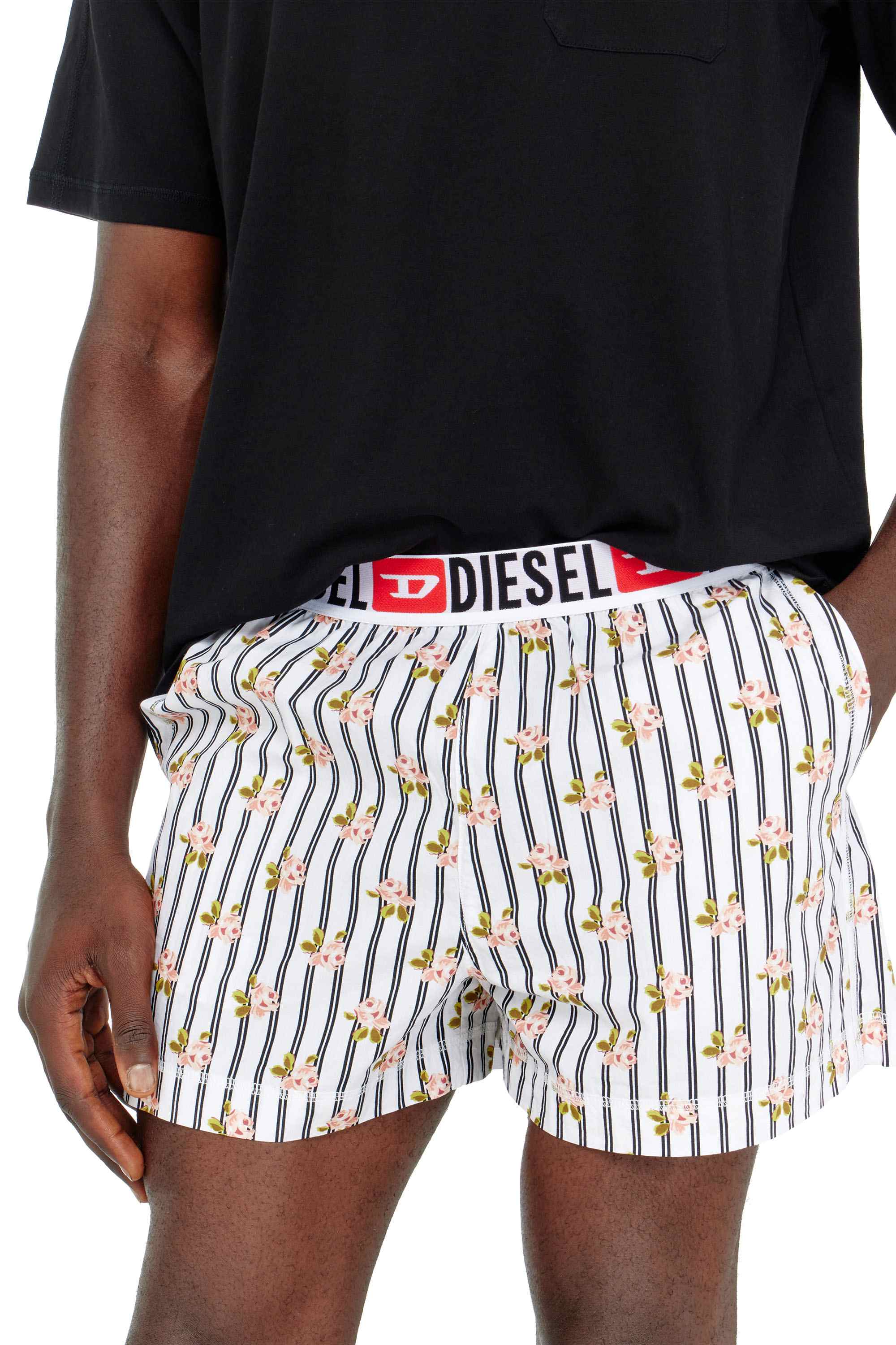 Cotton pajama set with printed shorts
