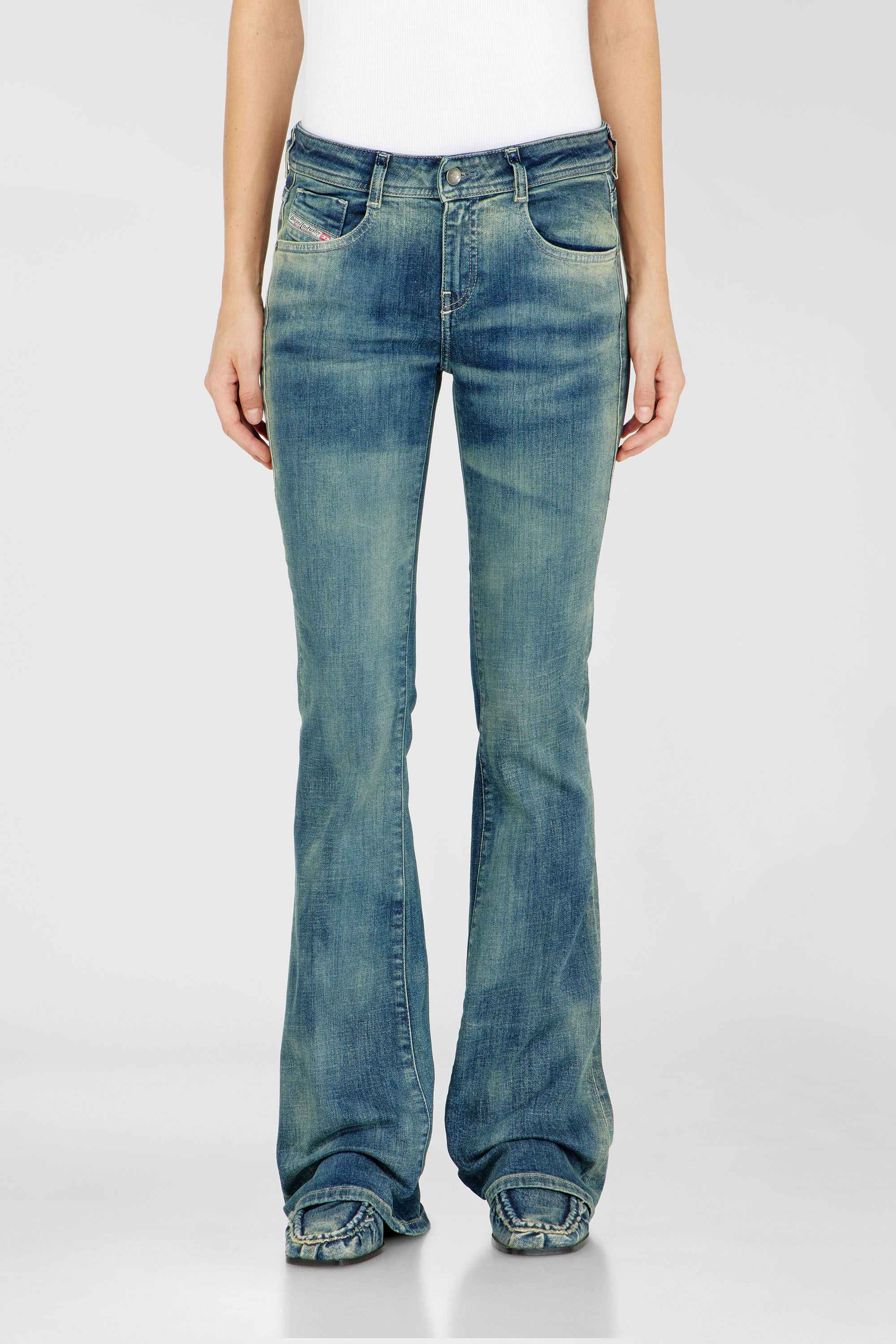 Blue Bootcut Jeans Low Waist 1969 D-Ebbey