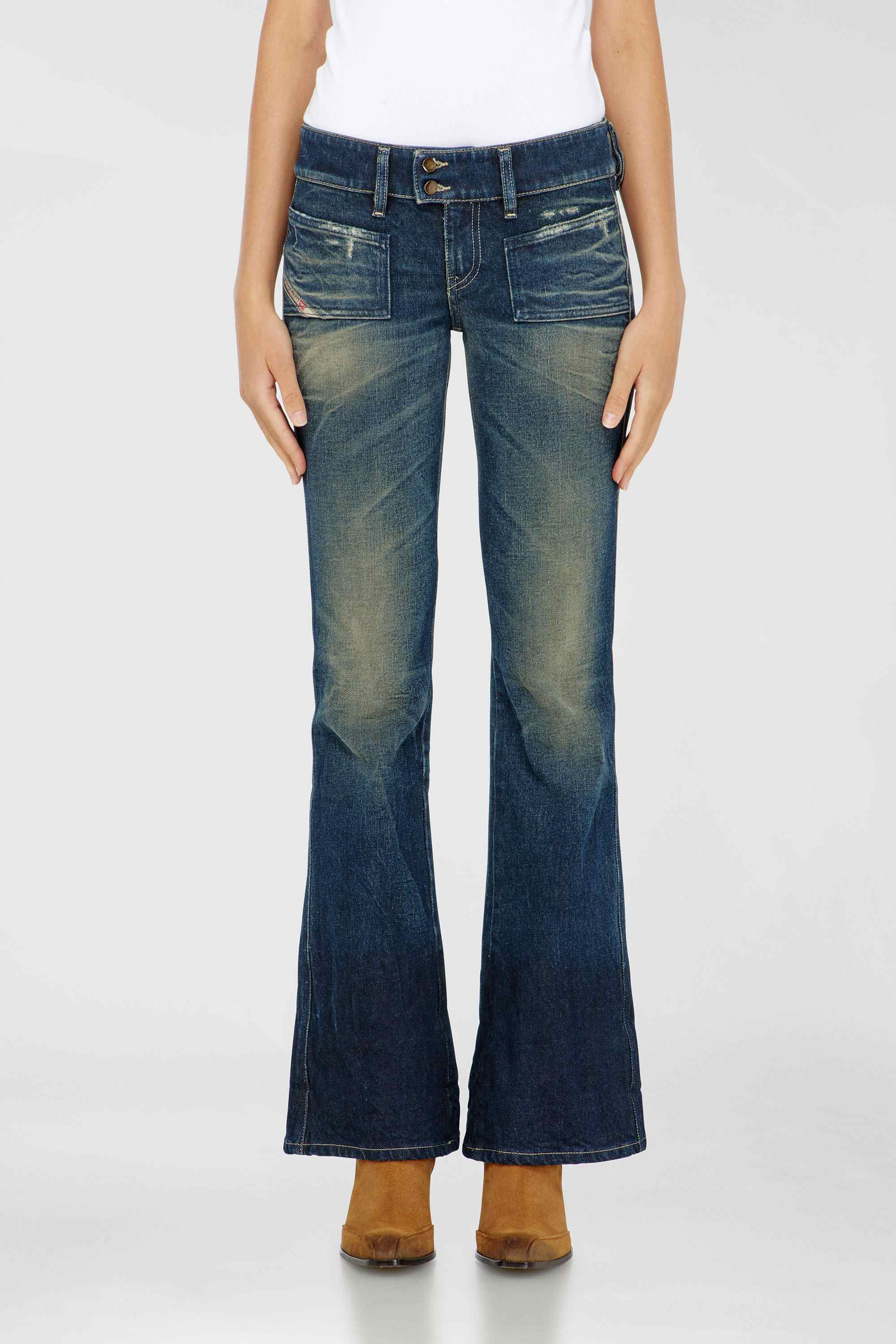 Blue Bootcut Jeans Low Waist D-Hush