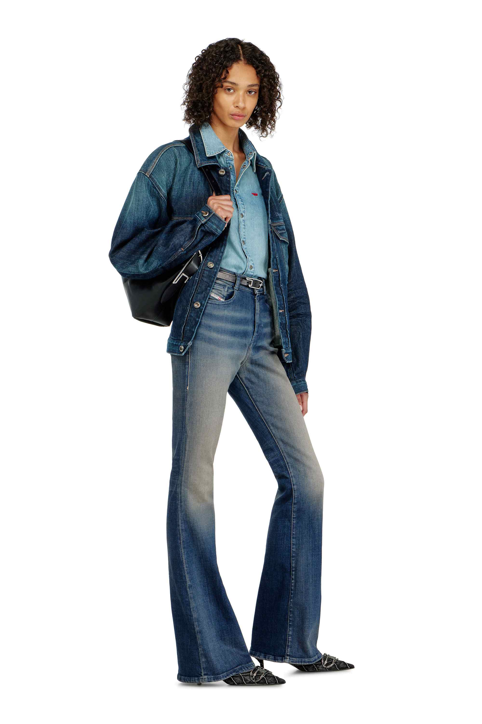 Dark blue Bootcut Jeans High Waist 1973 D-Partt