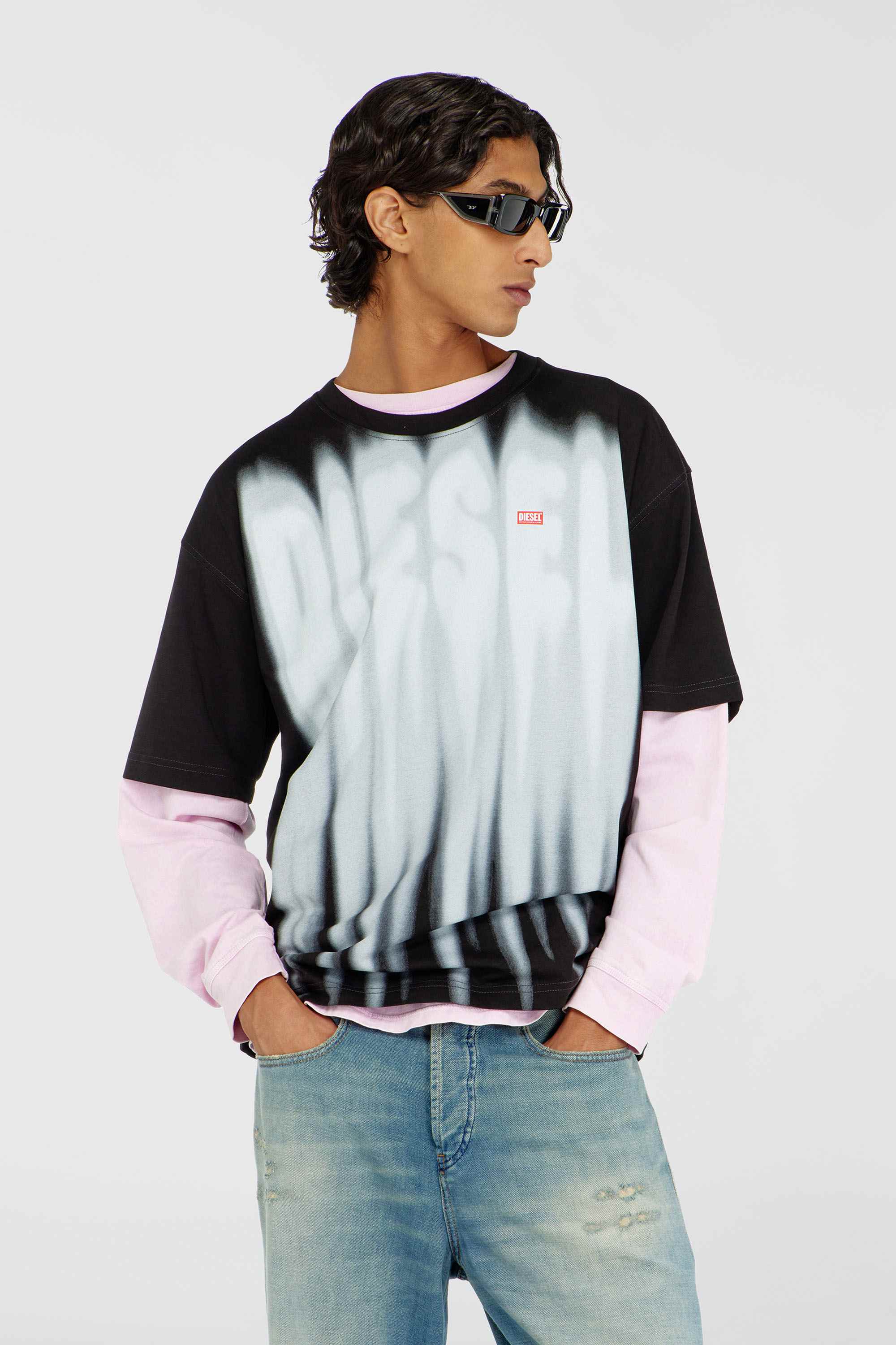 Multicolor Cotton T-Shirt With Bold Logo Print
