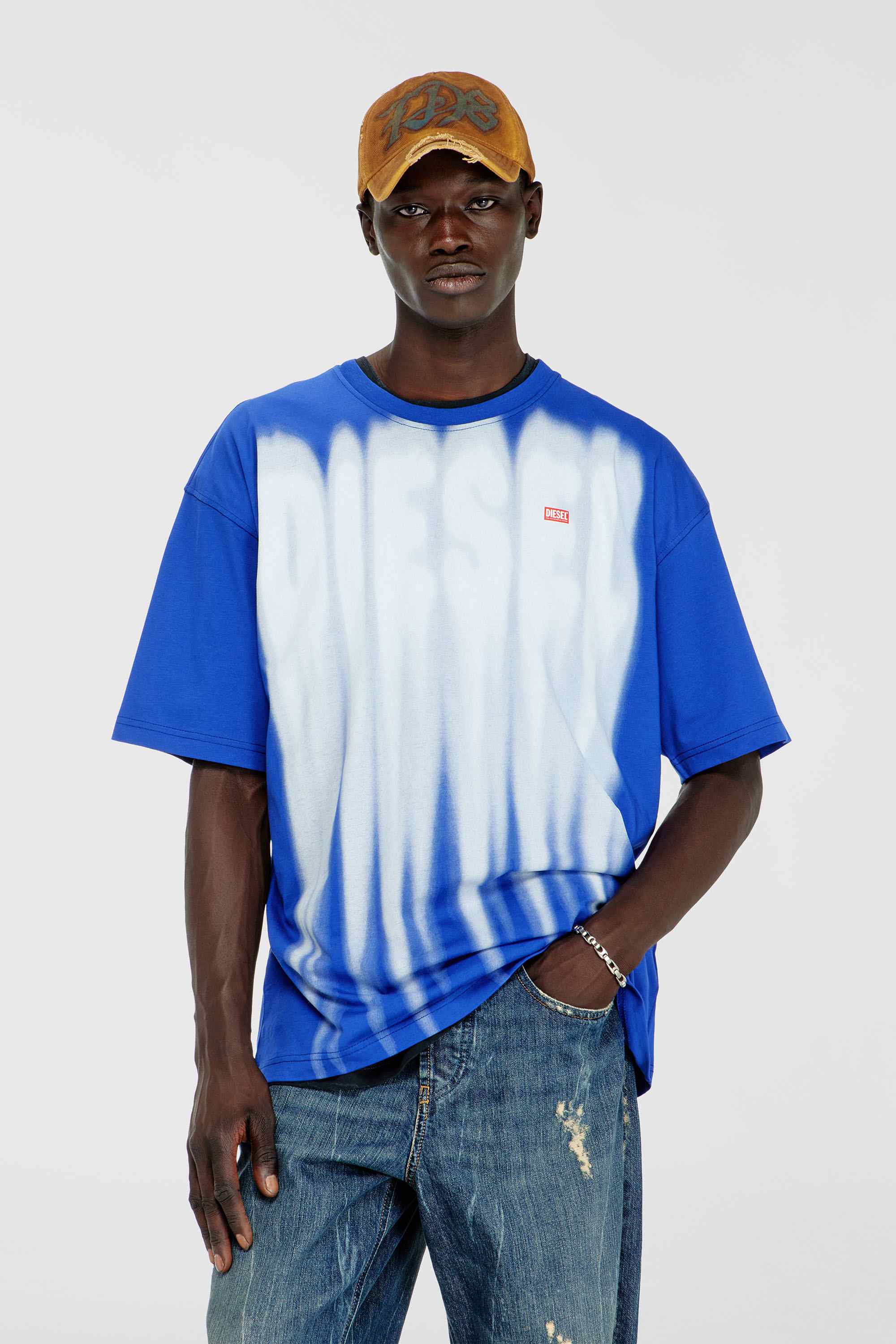 Multicolor Cotton T-Shirt With Bold Logo Print
