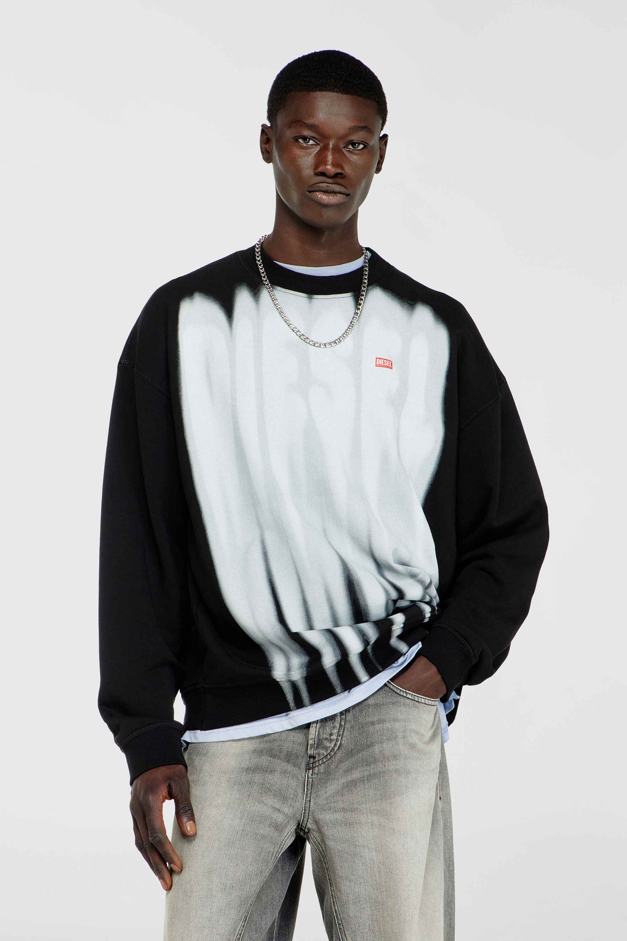 Multicolor Cotton Sweatshirt With Graphic Print