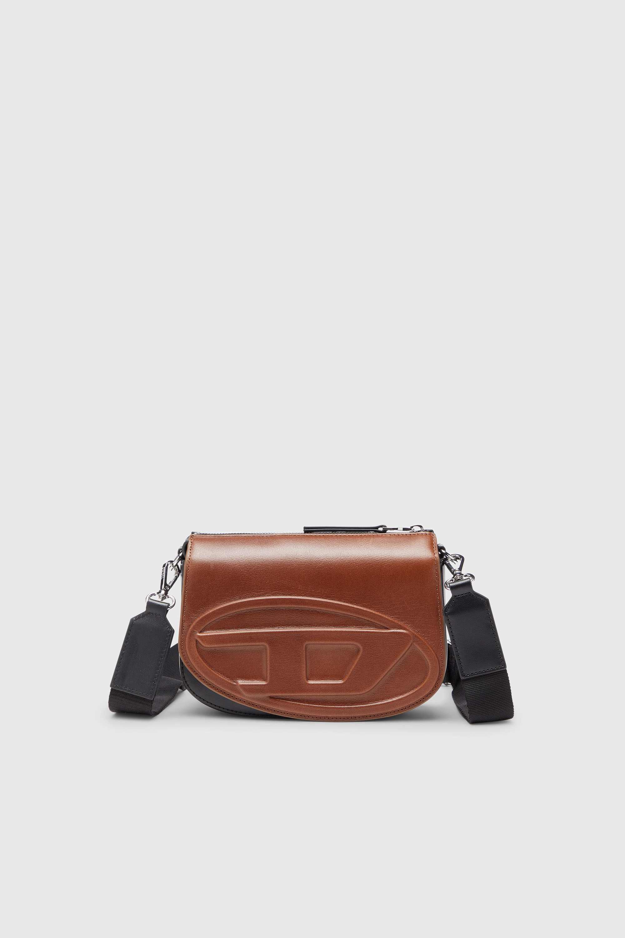 Brown 1Dr-Bicolour Leather Crossbody Bag