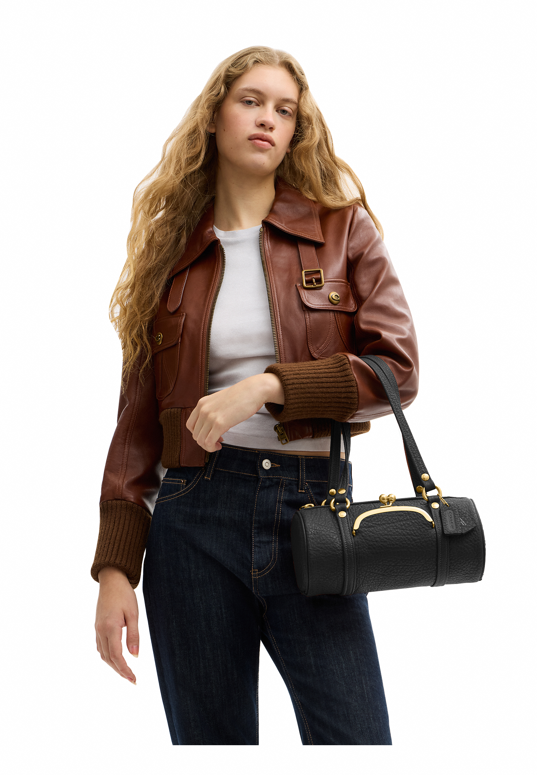 Kisslock Barrel Bag 28